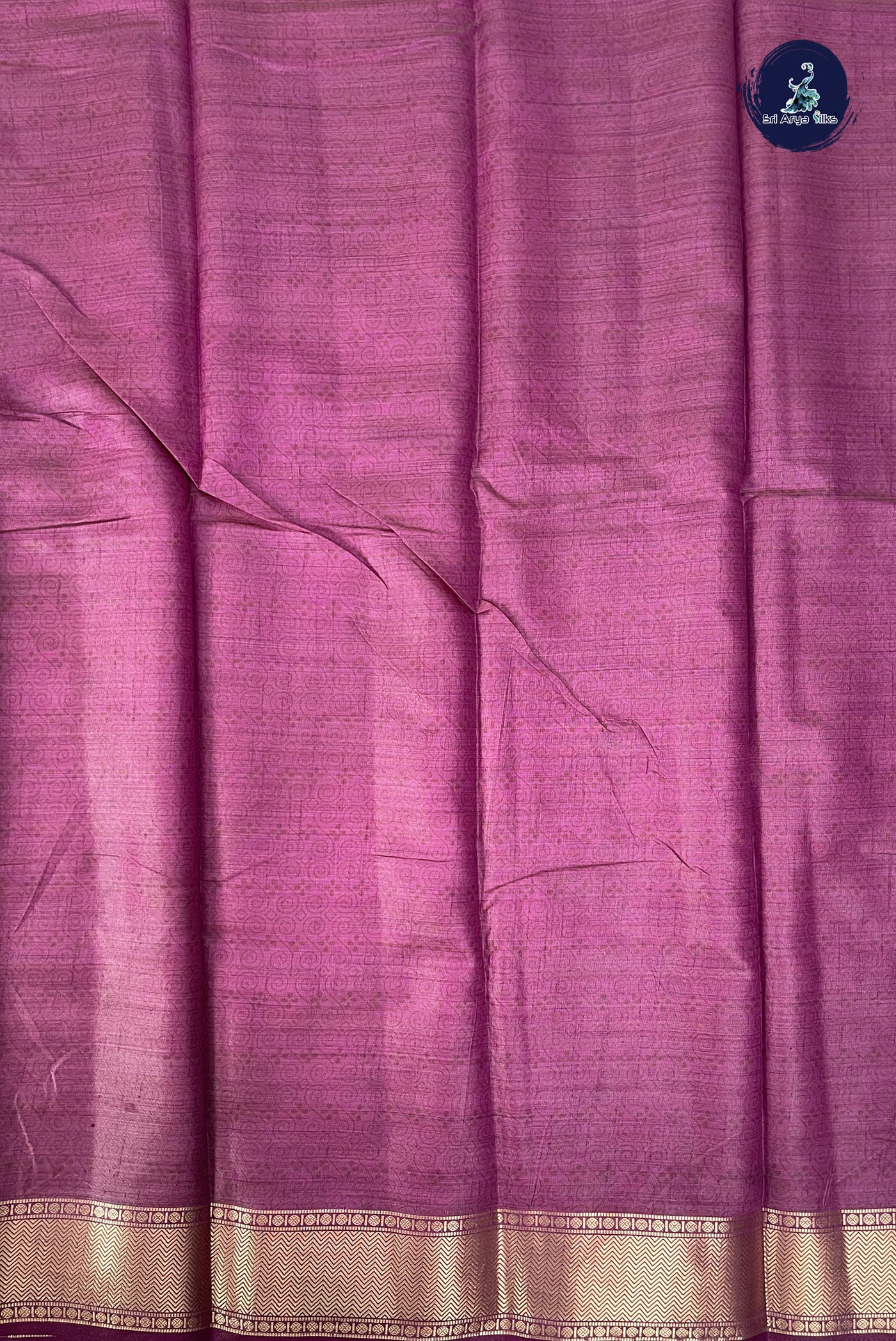 Dual Tone Purple Semi Tussar Saree With Printed Pattern