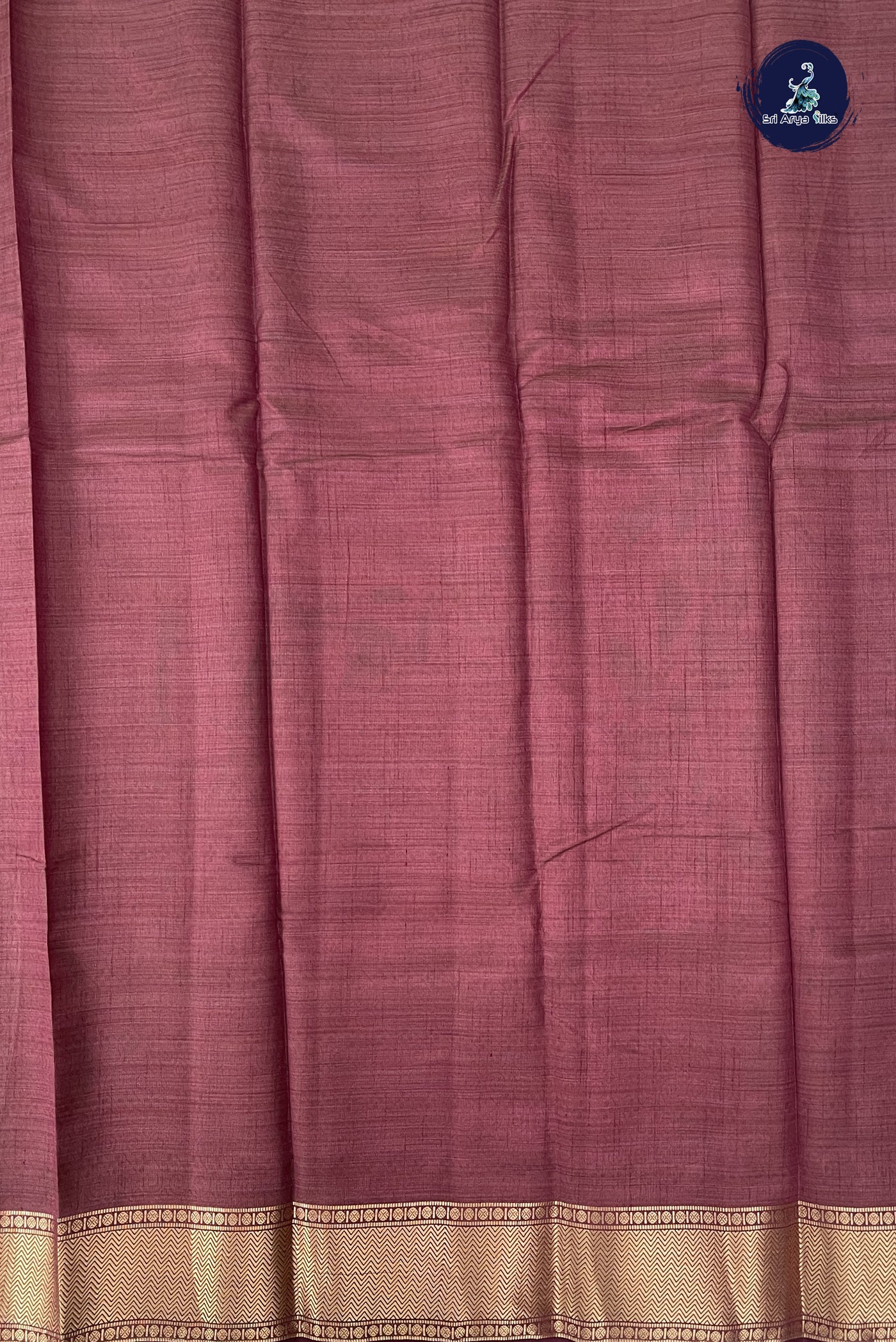 Burgundy Semi Tussar Saree With Printed Pattern