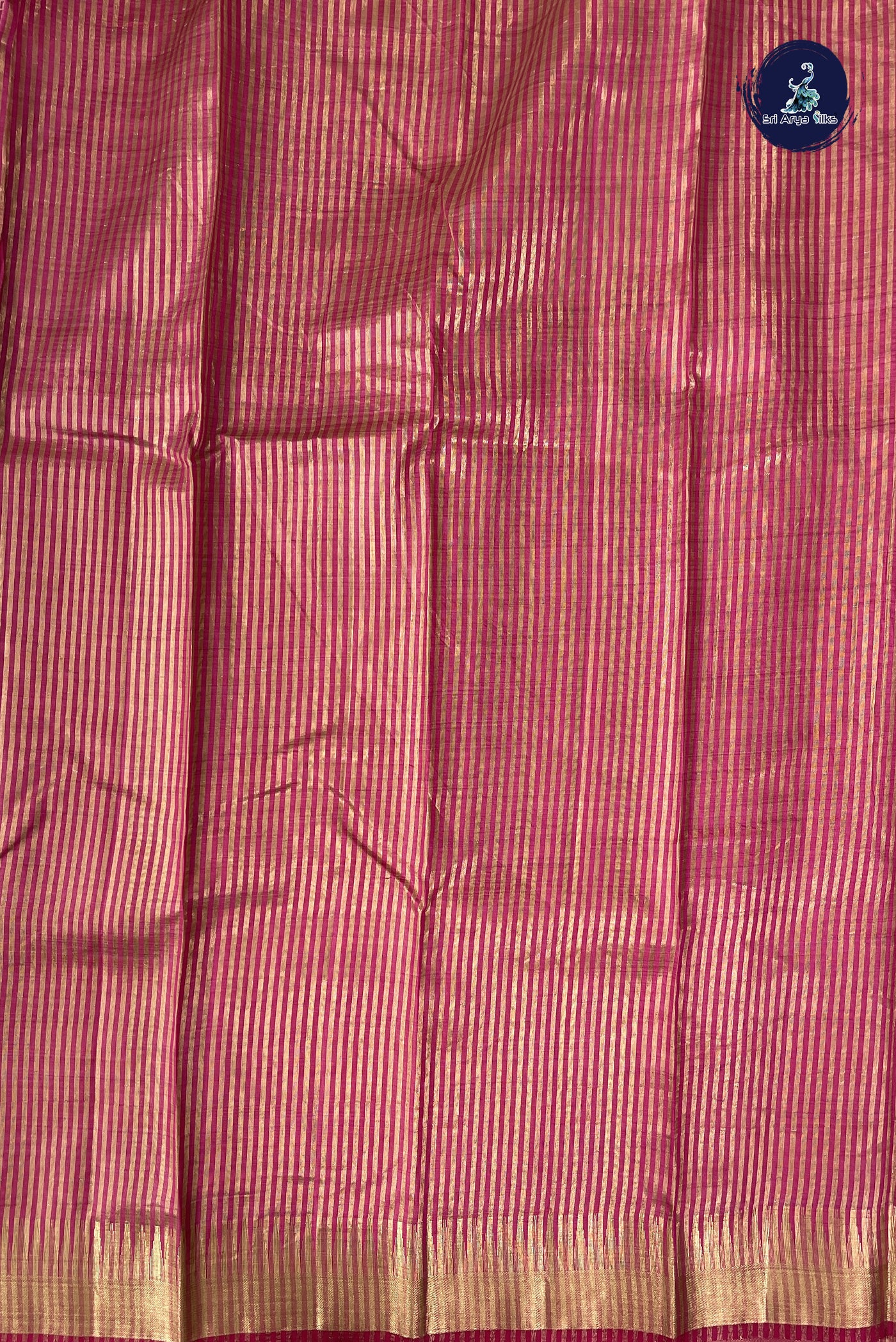 Pink Semi Tussar Saree With Printed Pattern