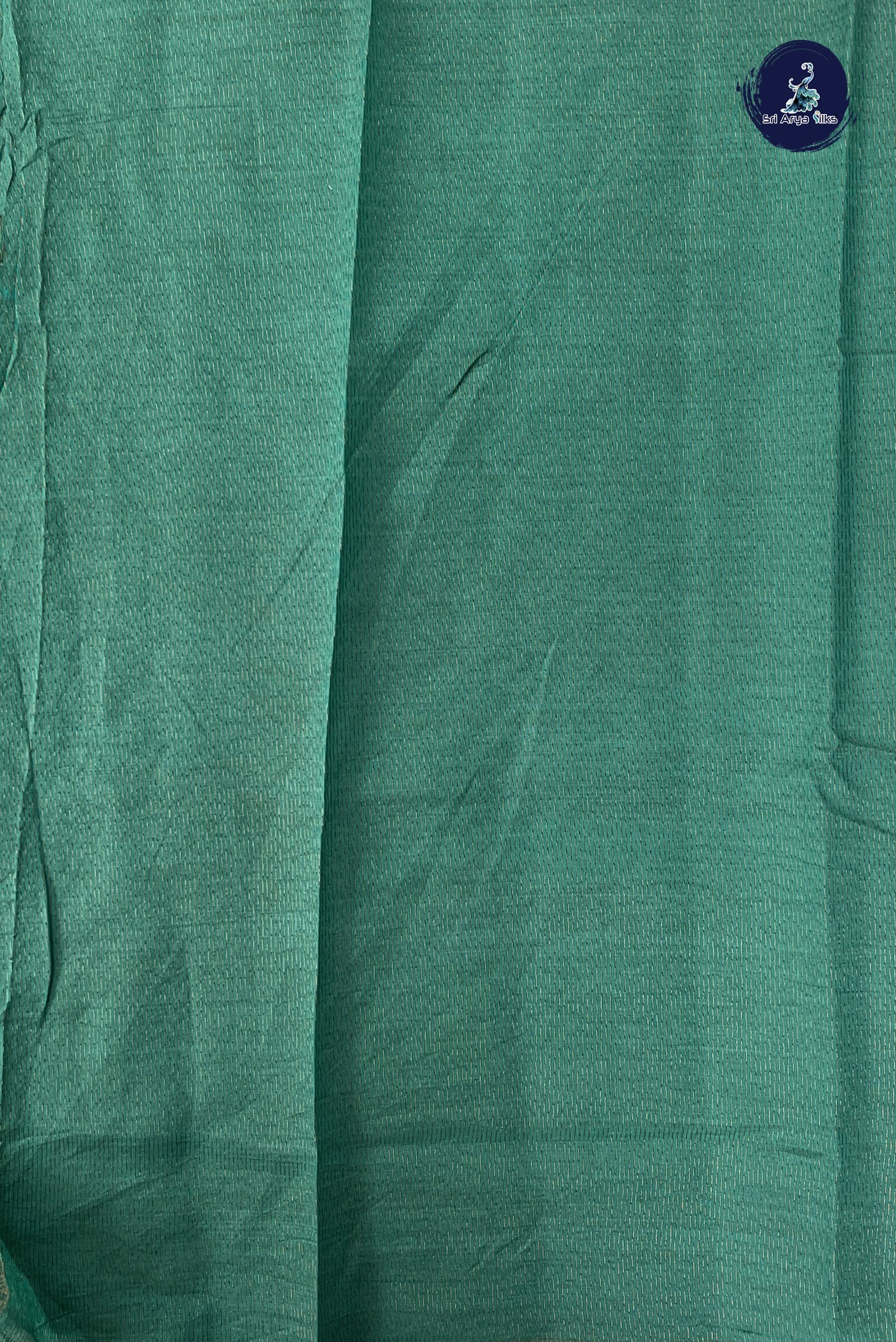 Teal Semi Tussar Saree With Zari Buttas Pattern