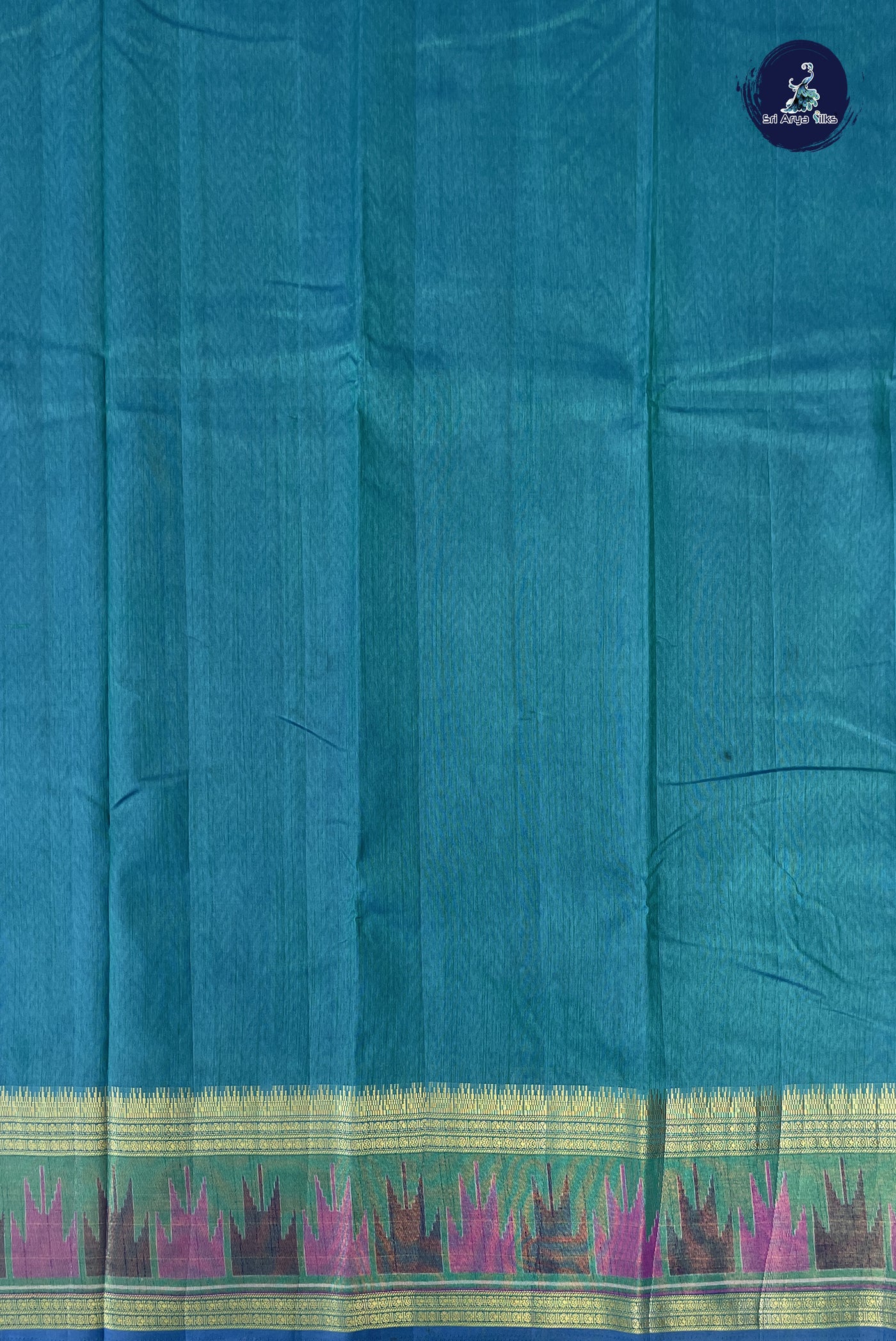 Ink Blue Semi Pattola Saree With Patola Pattern