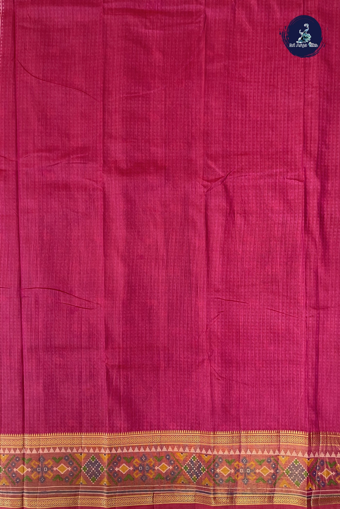 Purple Semi Pattola Saree With Patola Pattern