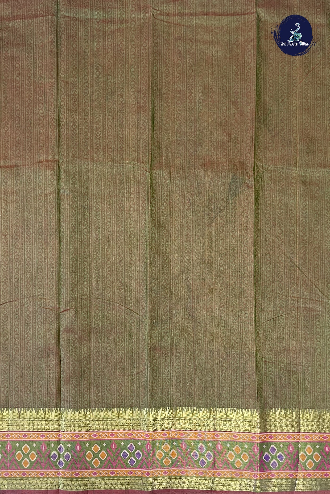 Dual Tone Purple Semi Pattola Saree With Patola Pattern