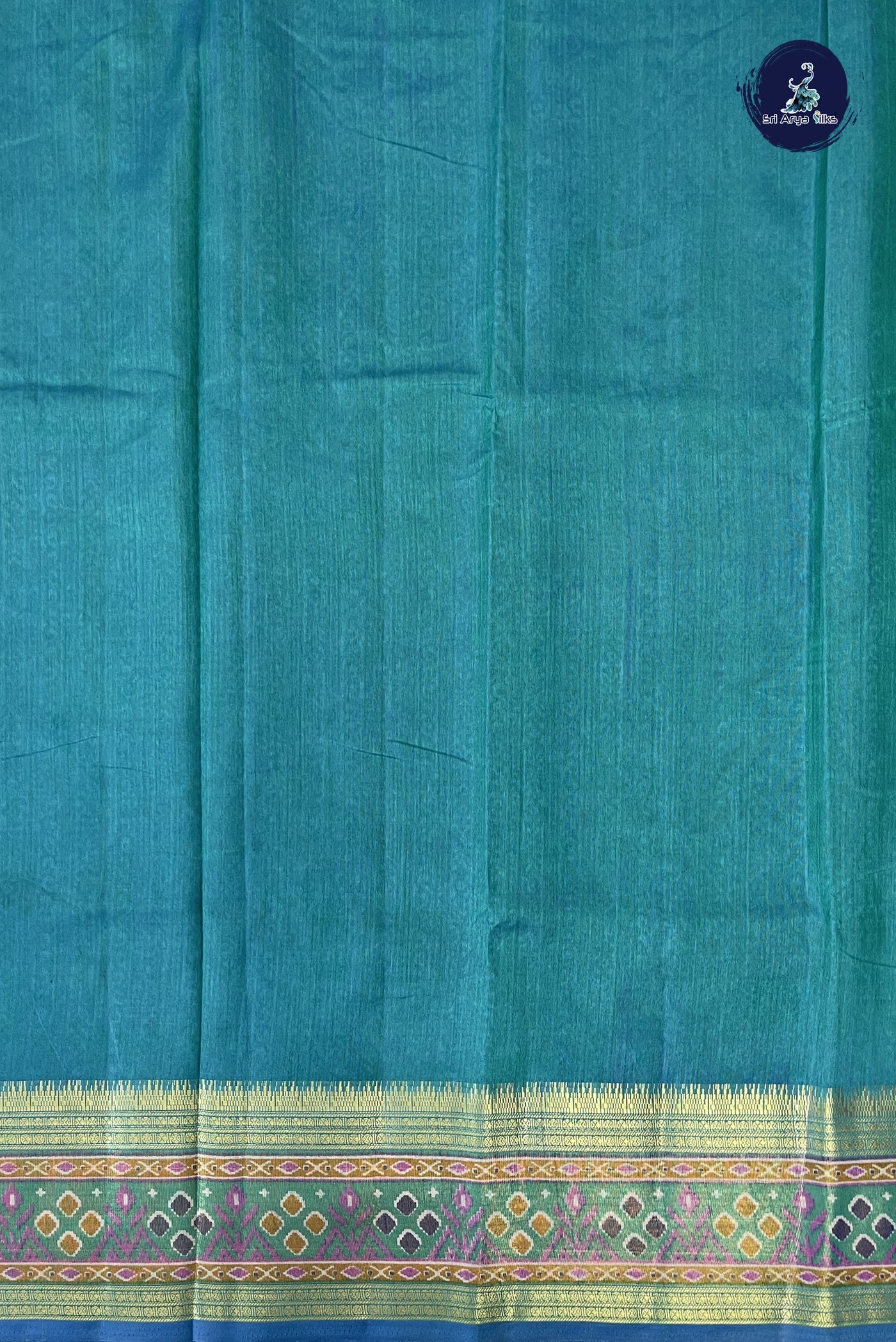 Blue Semi Pattola Saree With Patola Pattern