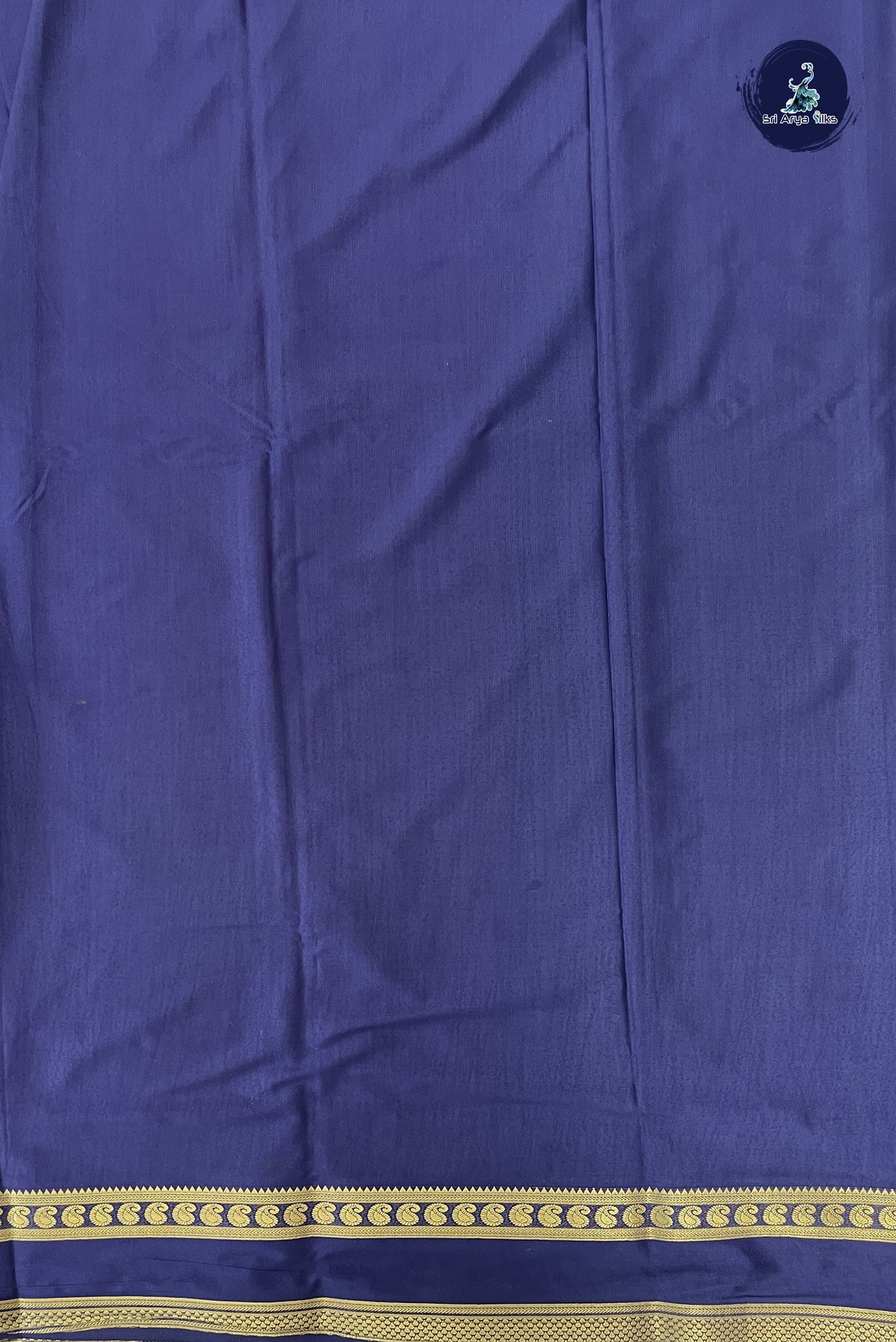 Dark Pink Semi Mysore Silk With Plain Pattern