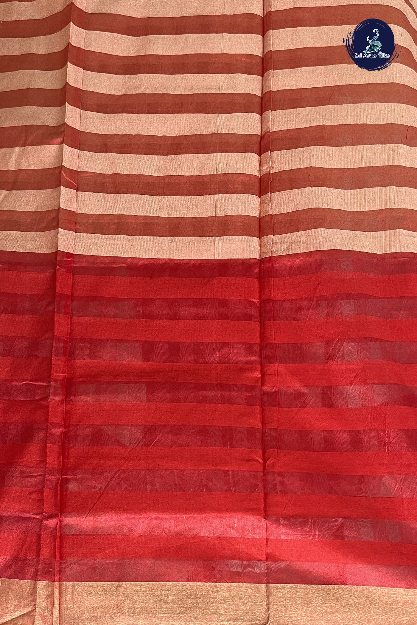 Cream Cotton Saree With Checked Pattern