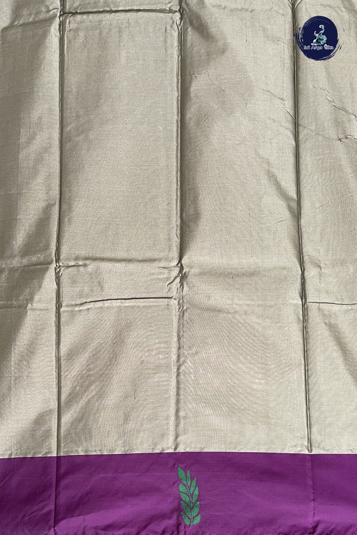 Silver Grey Semi Silk Saree With Buttas Pattern