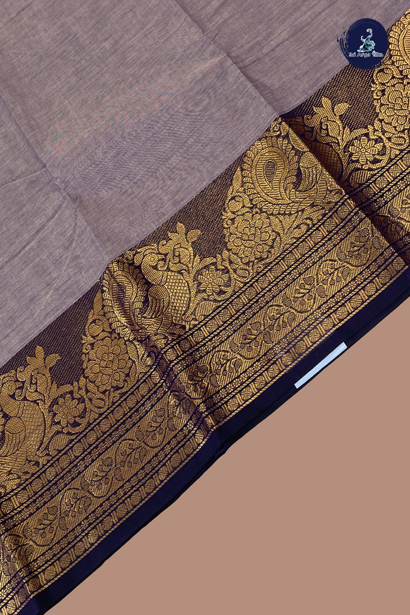 Pastel Shade Chettinad Cotton Saree With Plain Pattern