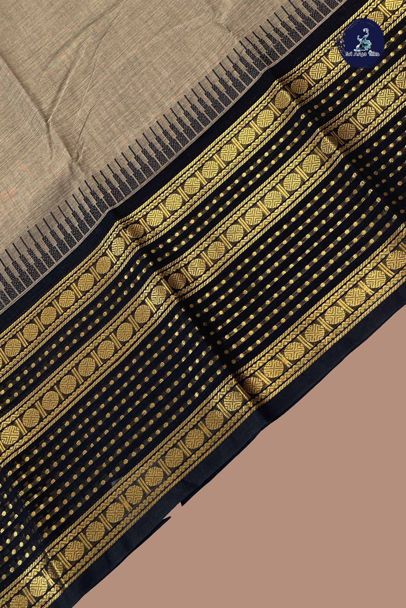 Pastel Shade Chettinad Cotton Saree With Plain Pattern