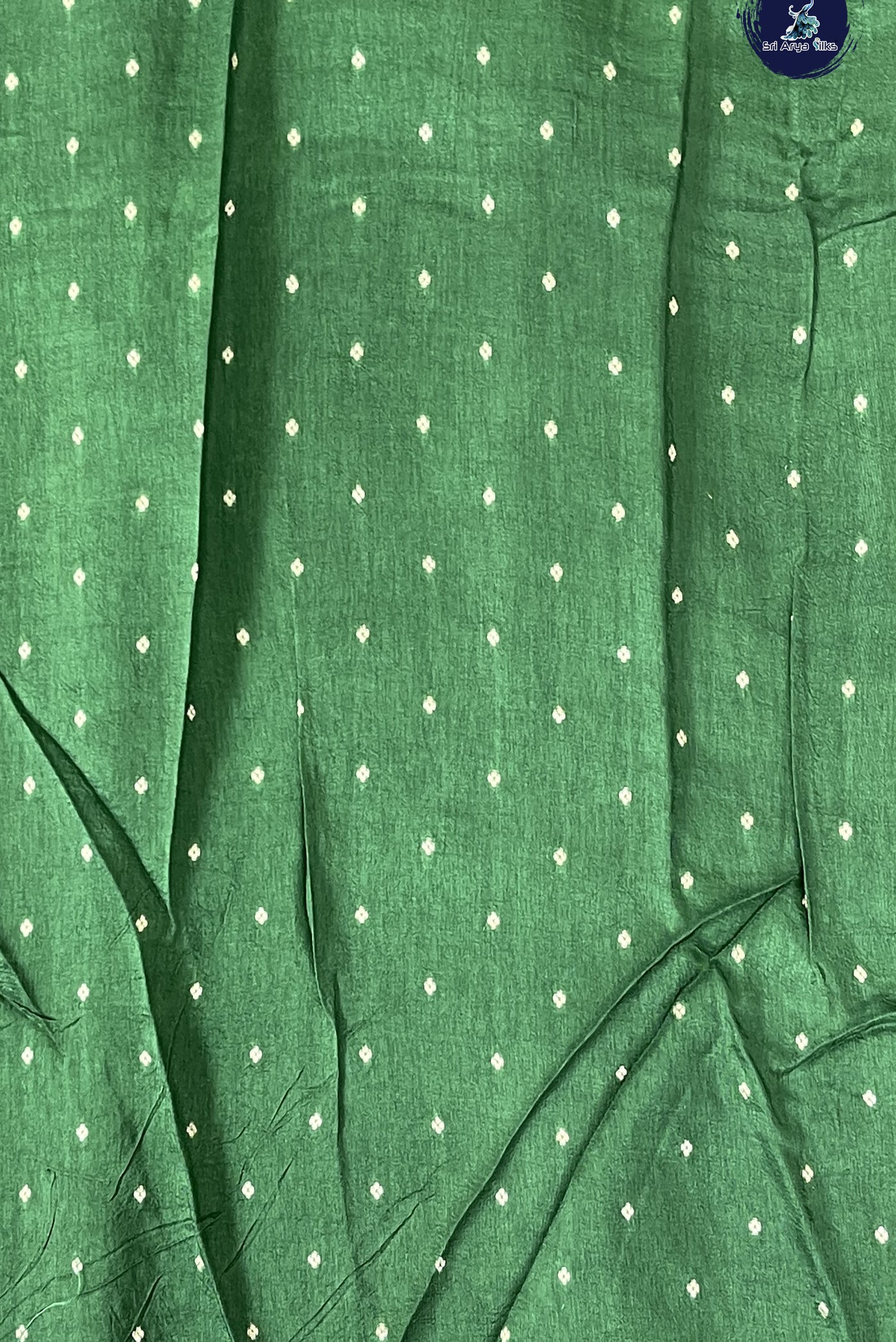 Dark Green Georgette Banarasi Saree With Stripes Pattern