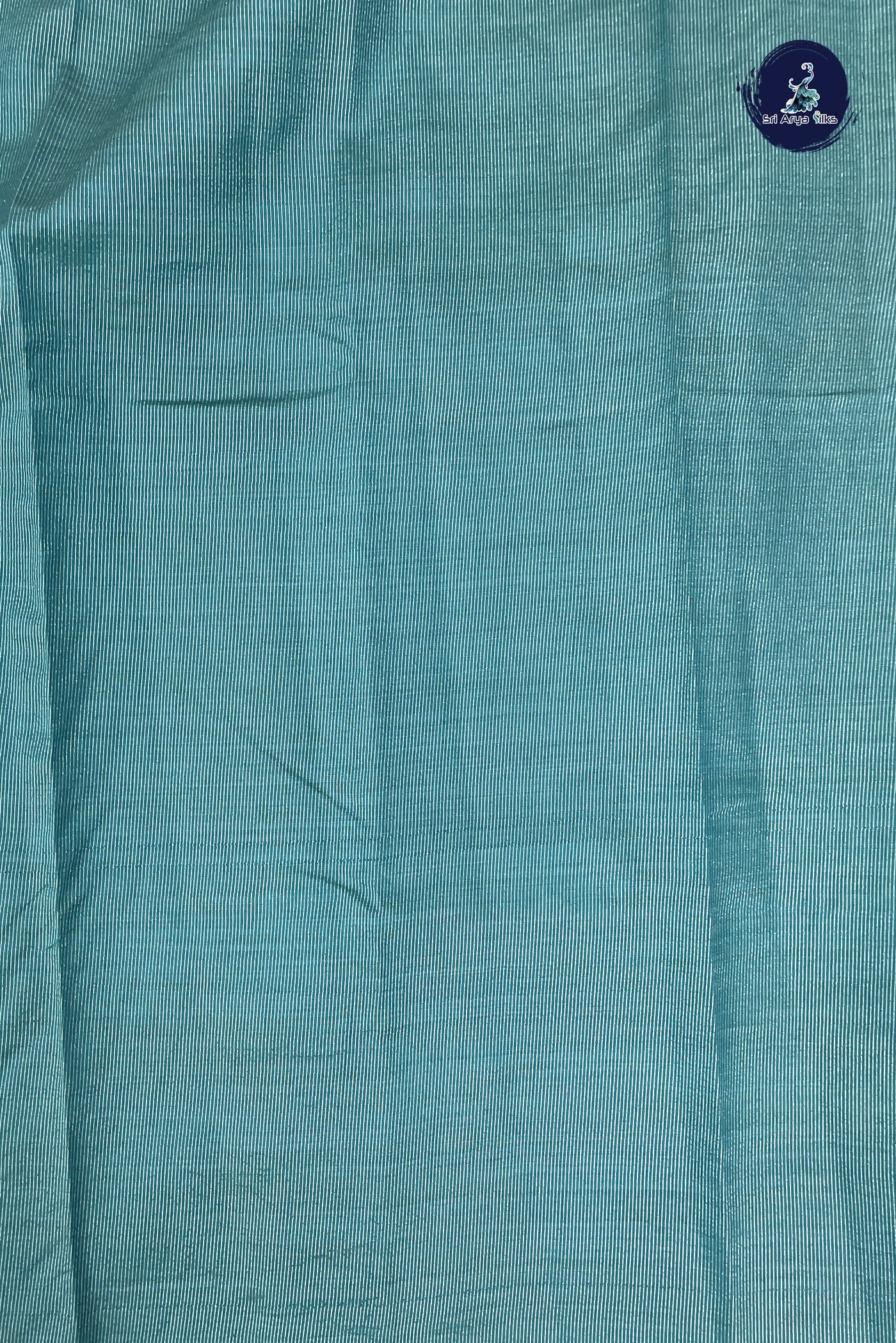 Teal Blue Semi Tussar Saree With Zari Buttas Pattern