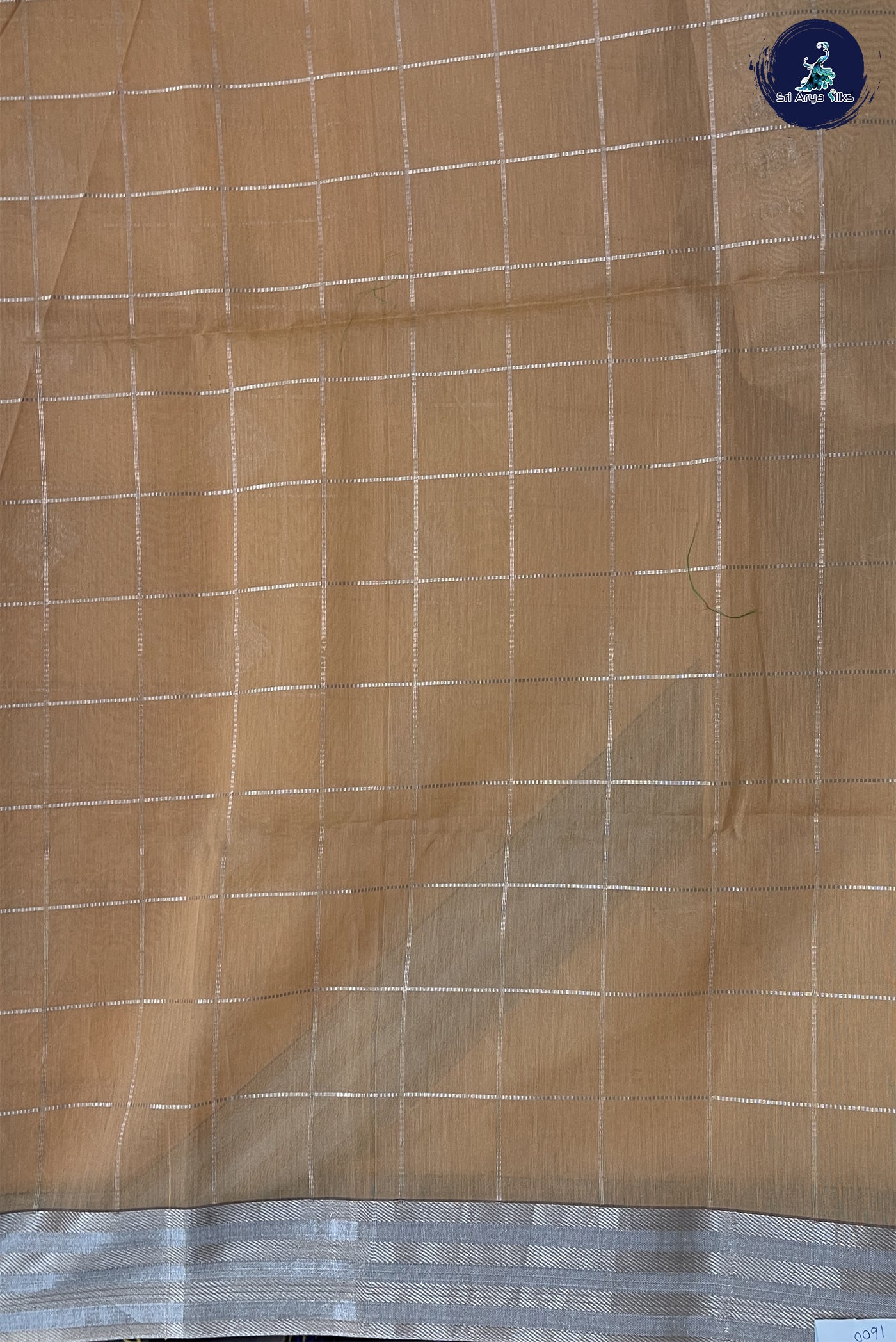 Peach Function Wear Saree With Zari Woven Pattern