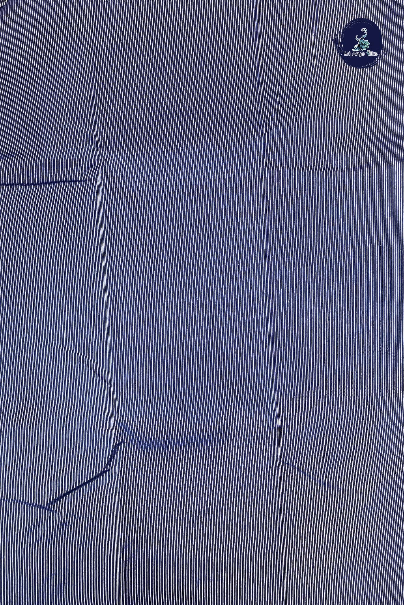 Dark Blue Semi Tussar Saree With Zari Buttas Pattern