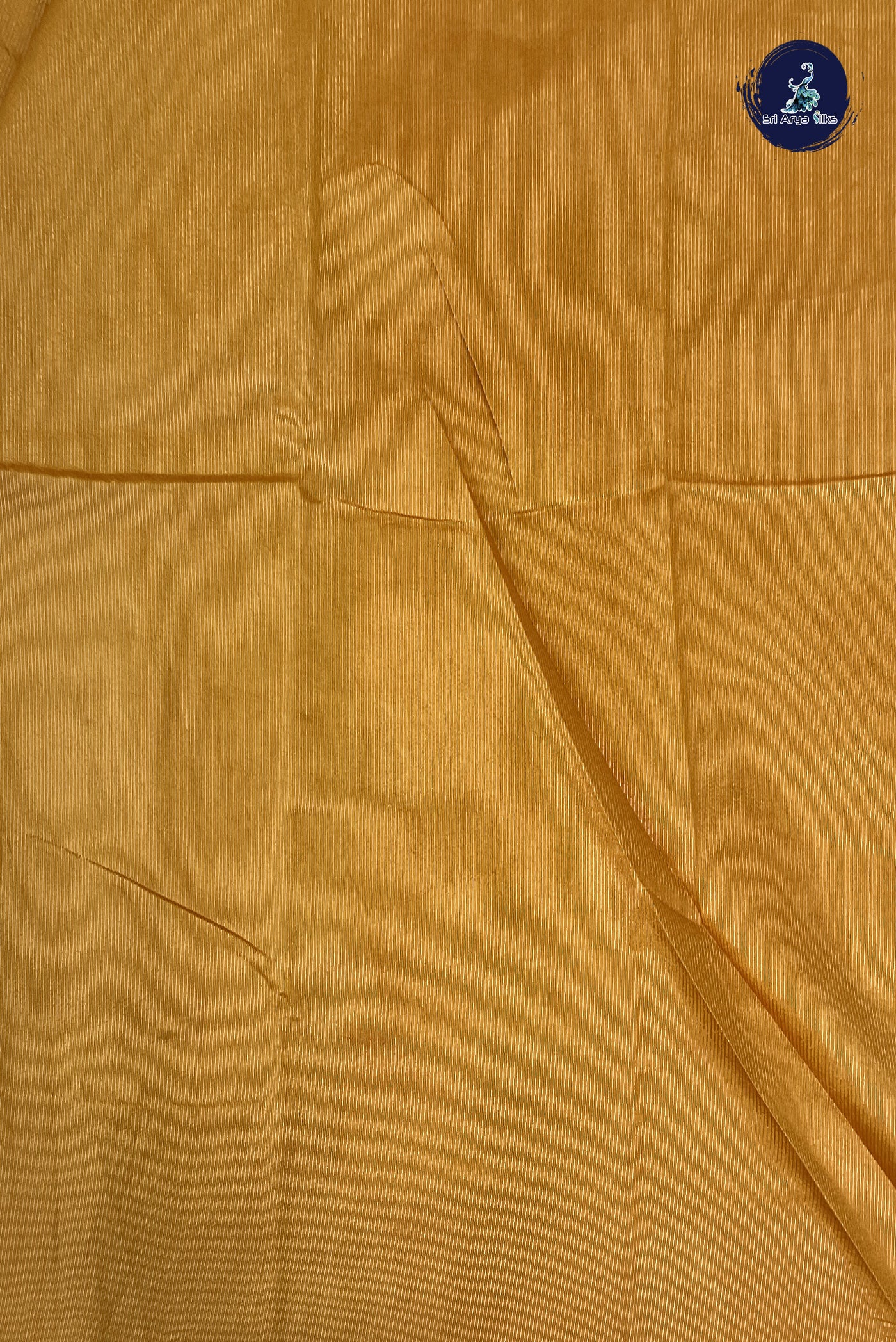 Mustard Yellow Semi Tussar Saree With Zari Buttas Pattern