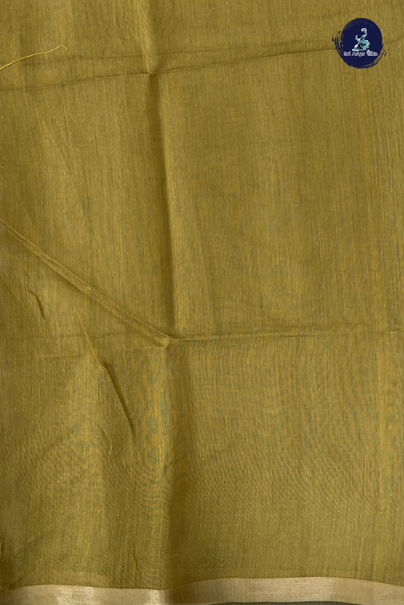 Yellow Semi Chanderi Saree With Embroidery Pattern