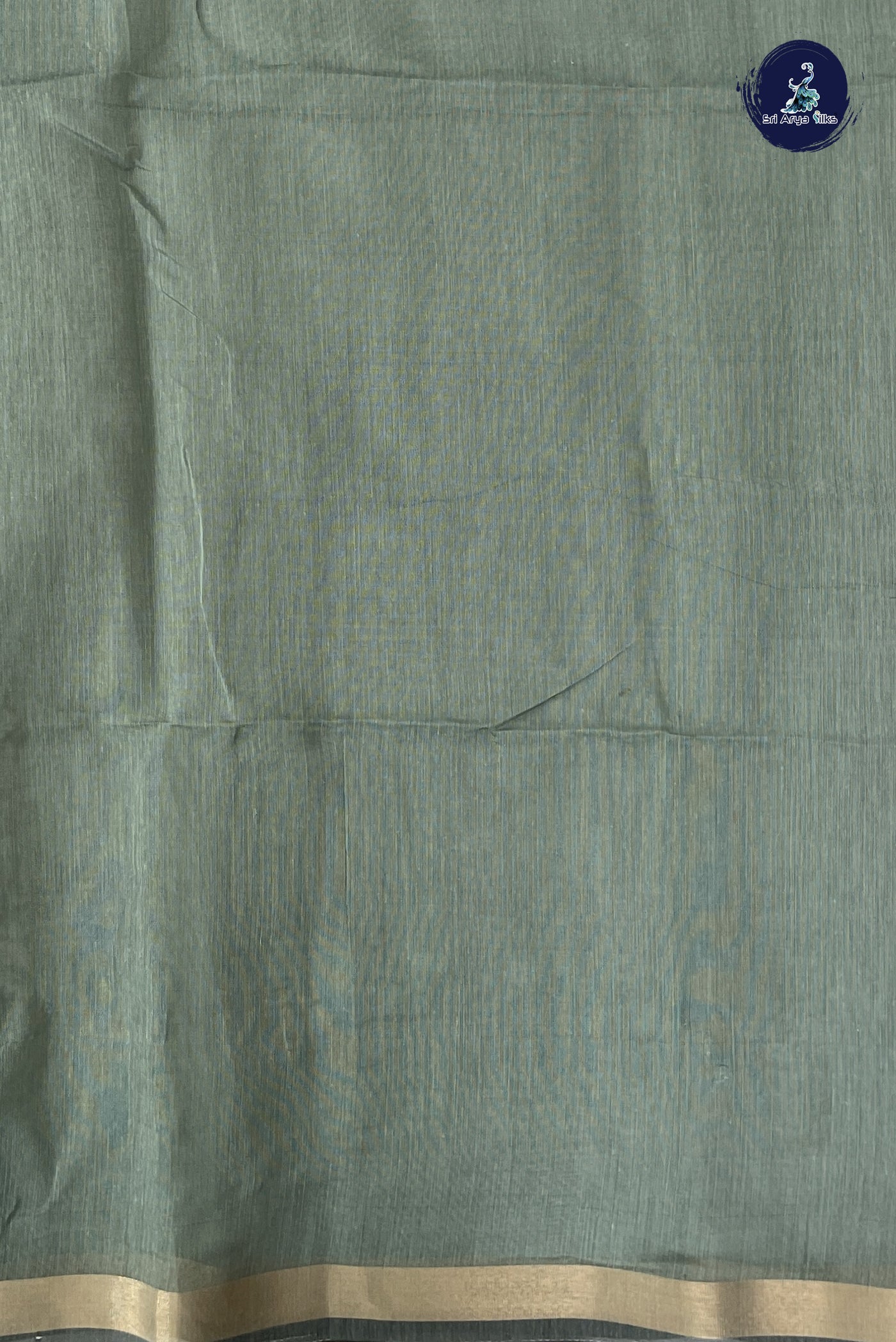 Pastel Green Semi Chanderi Saree With Embroidery Pattern