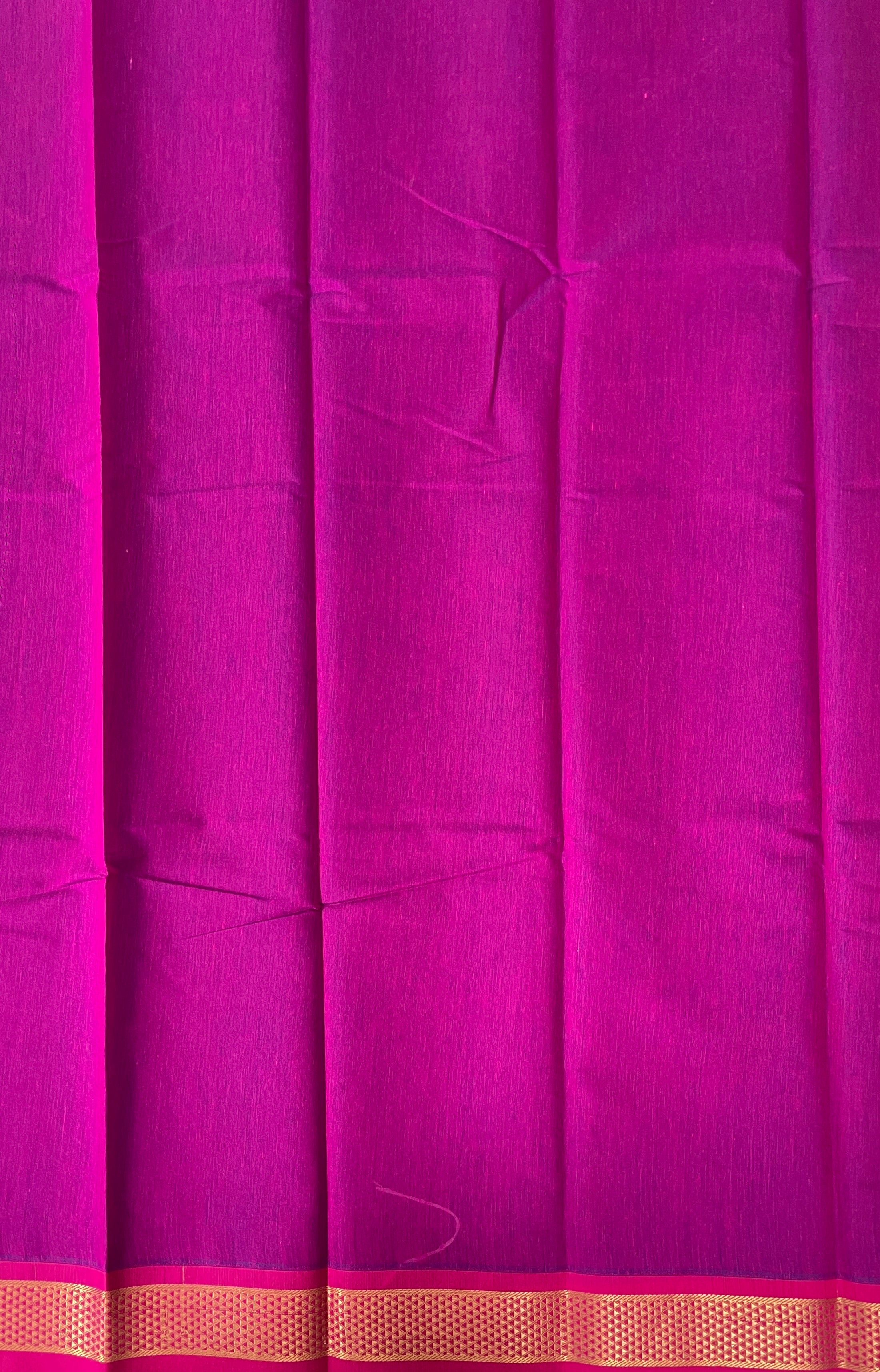 Violet Budget Semi Silk Cotton Saree With Plain Pattern