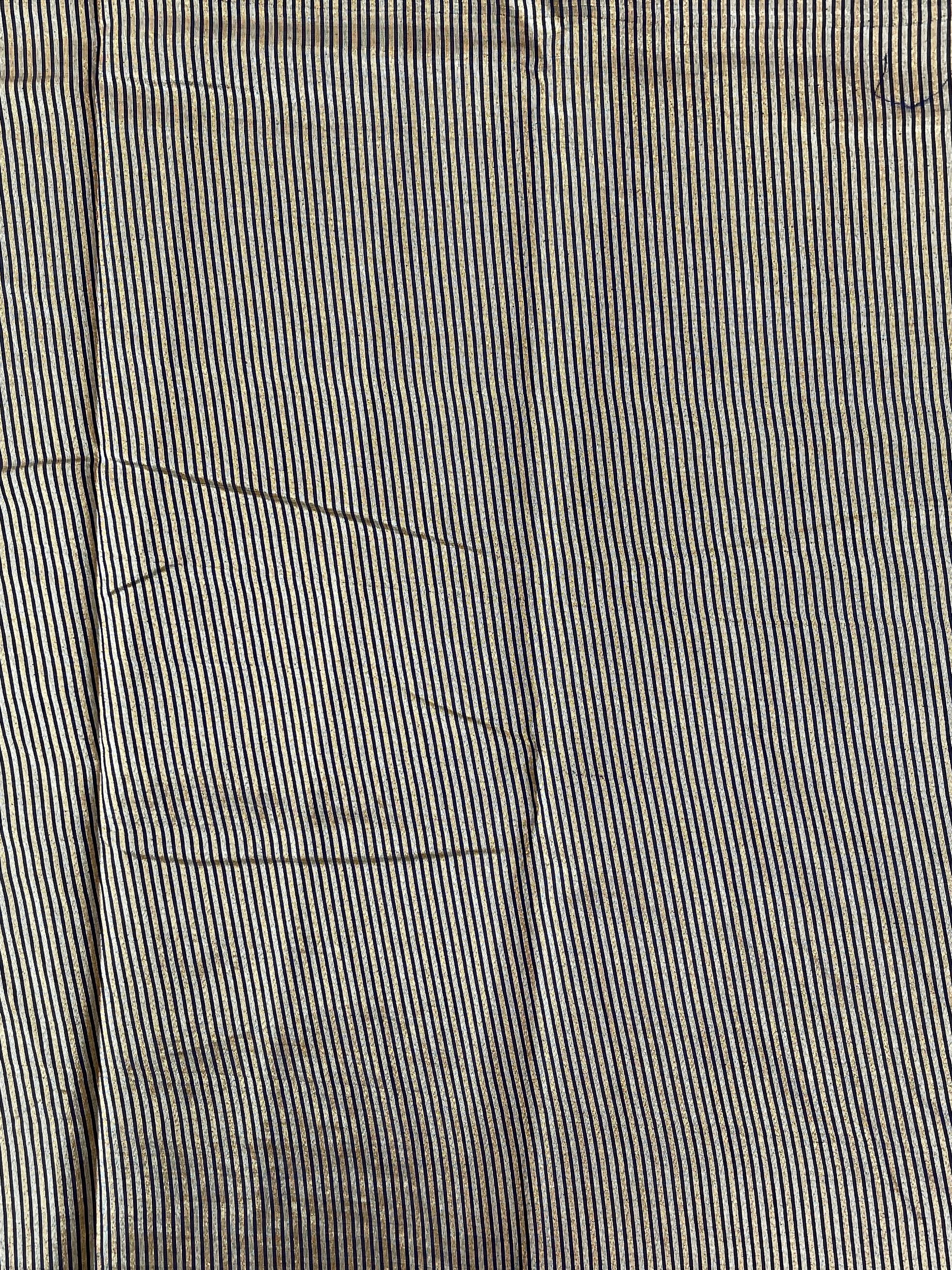 Bluish Grey Semi Tussar Saree With Zari Buttas Pattern