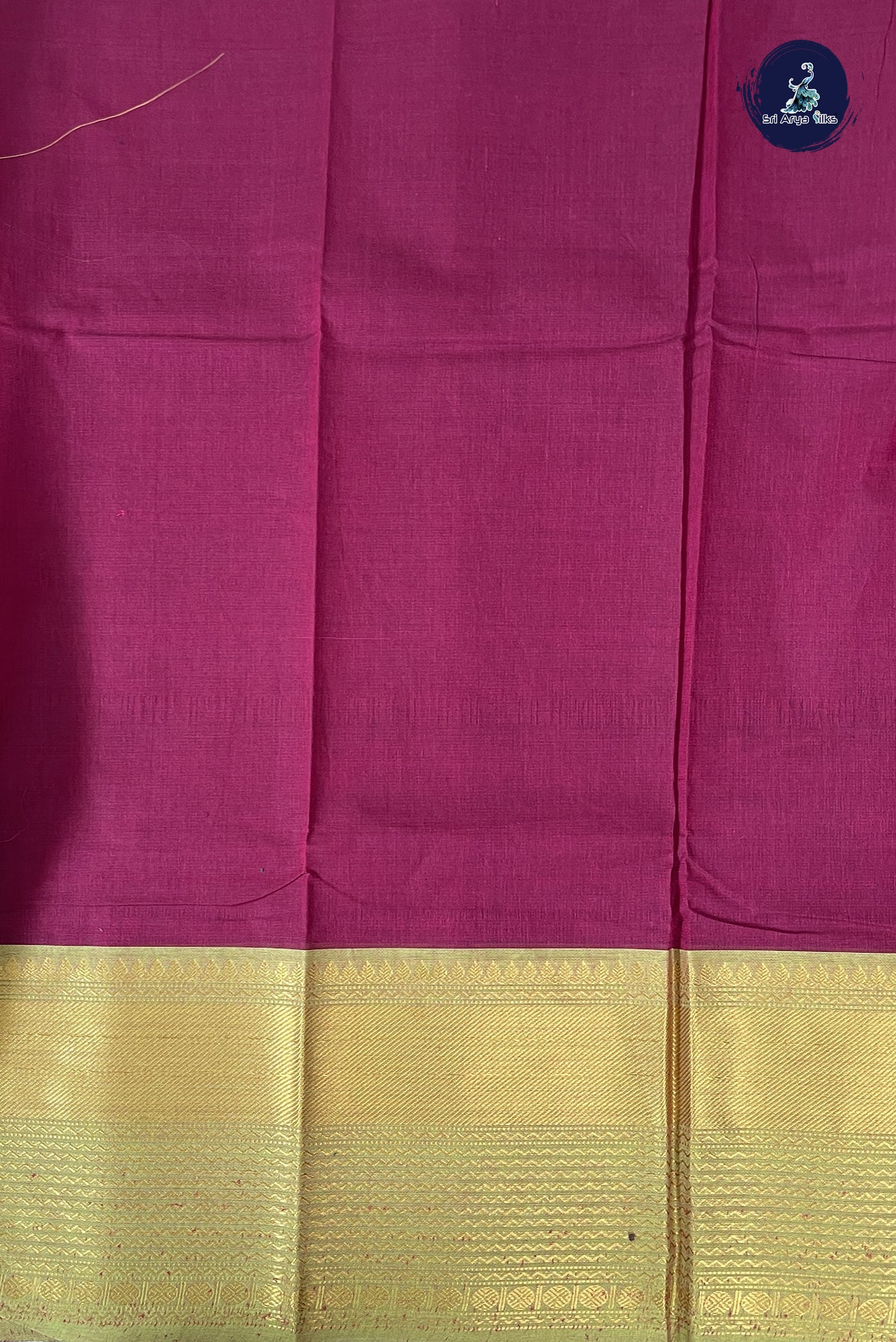BeetRoot Shade Kanchi Cotton Saree With Plain Pattern