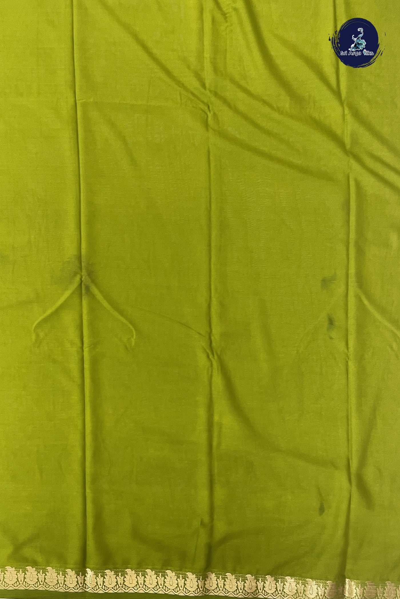 Mehendi Green Semi Mysore Silk With Plain Pattern