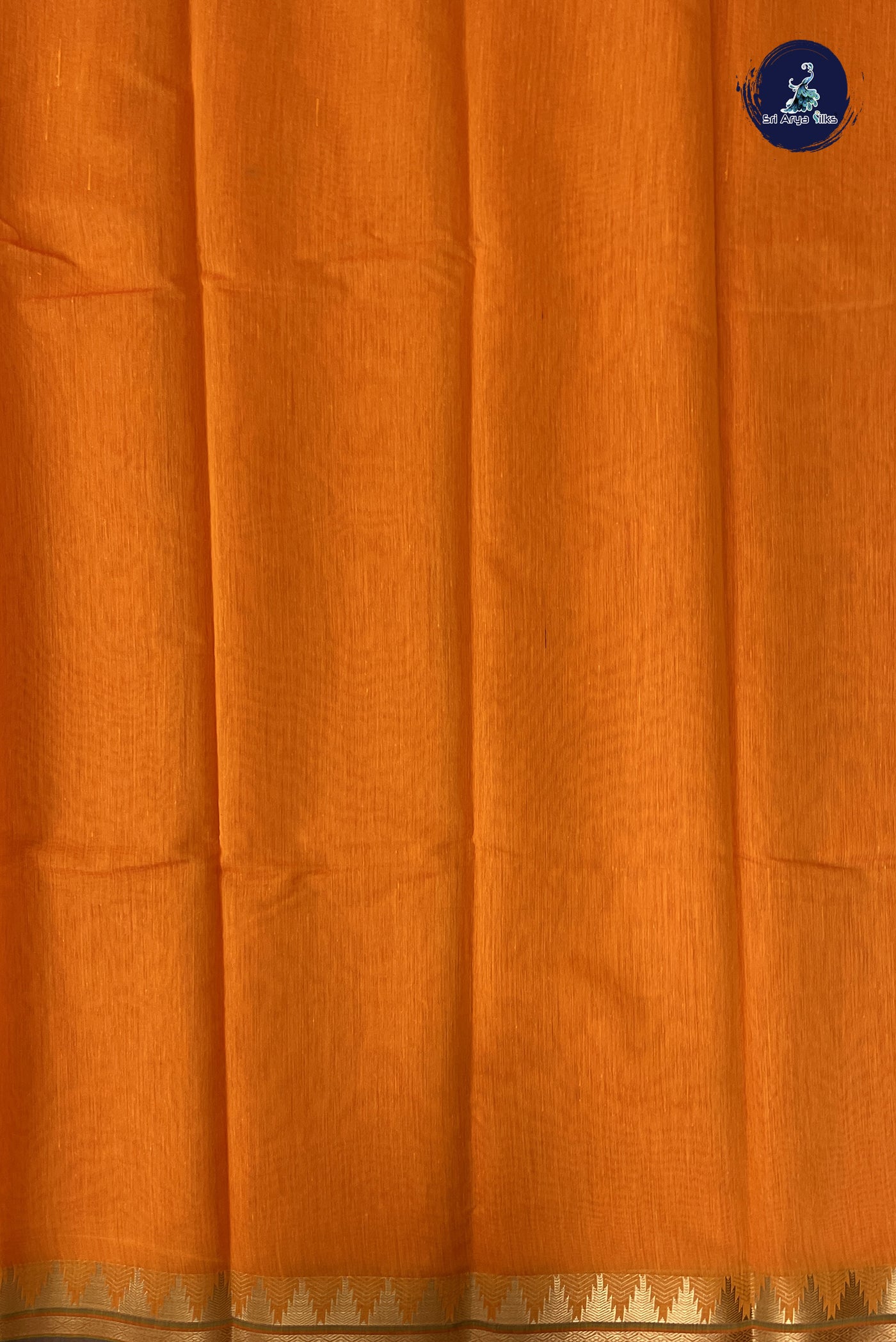 Mango Yellow Budget Semi Silk Cotton Saree With Plain Pattern