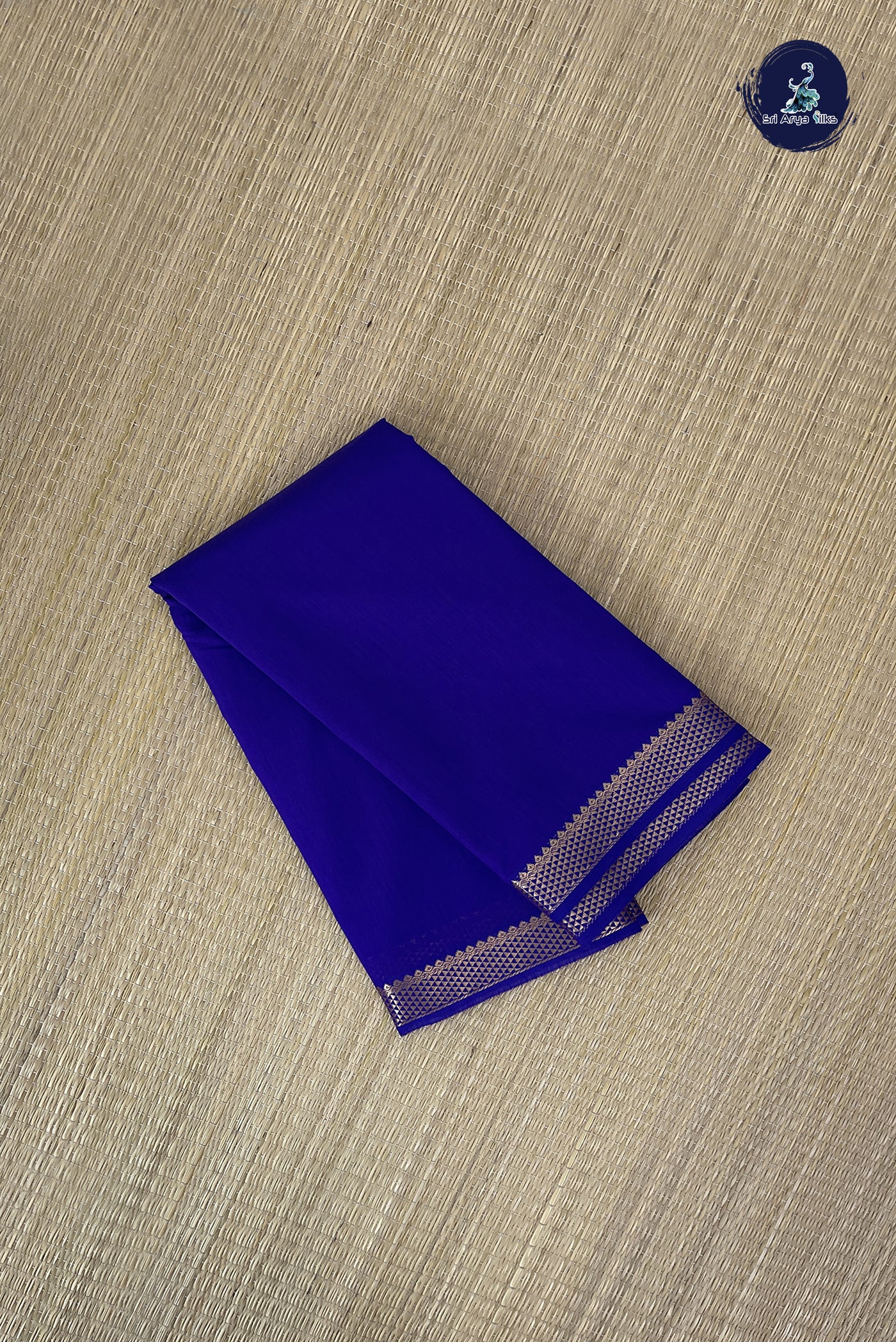 Violet Budget Semi Silk Cotton Saree With Plain Pattern