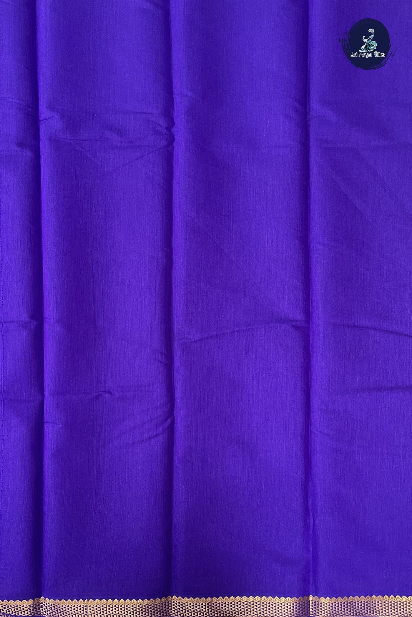 Violet Budget Semi Silk Cotton Saree With Plain Pattern