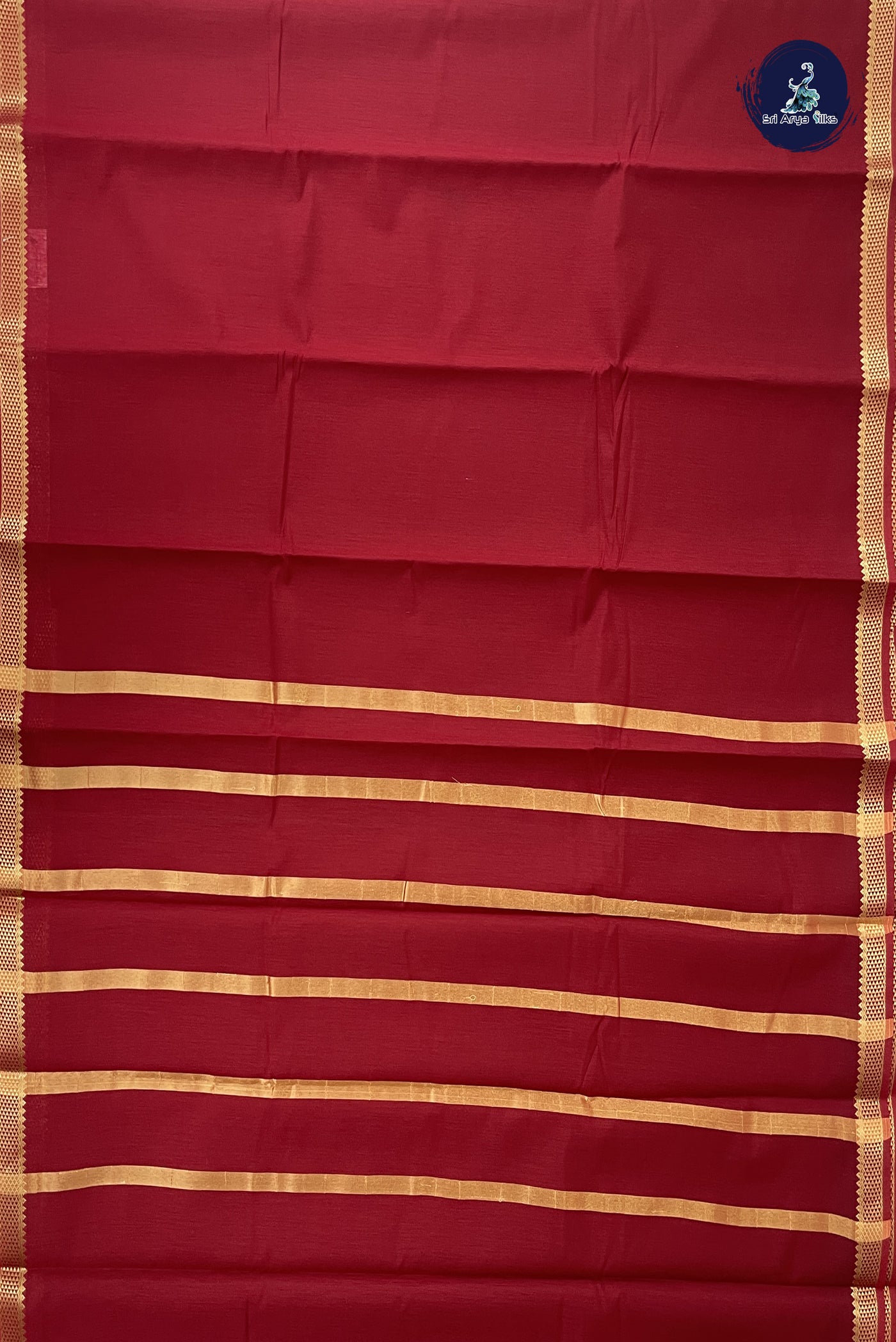 Maroon Budget Semi Silk Cotton Saree With Checked Pattern