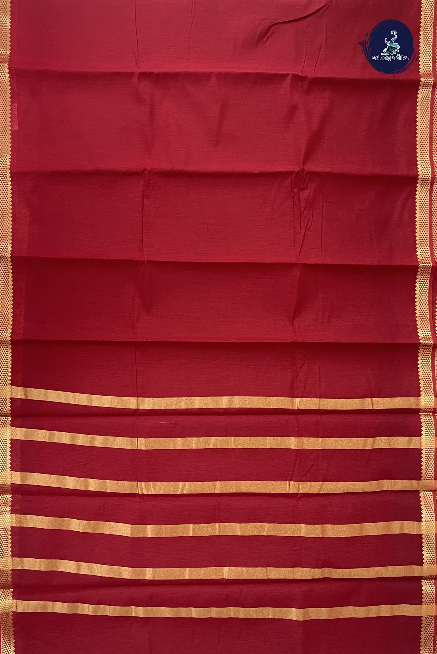 Maroon Budget Semi Silk Cotton Saree With Checked Pattern