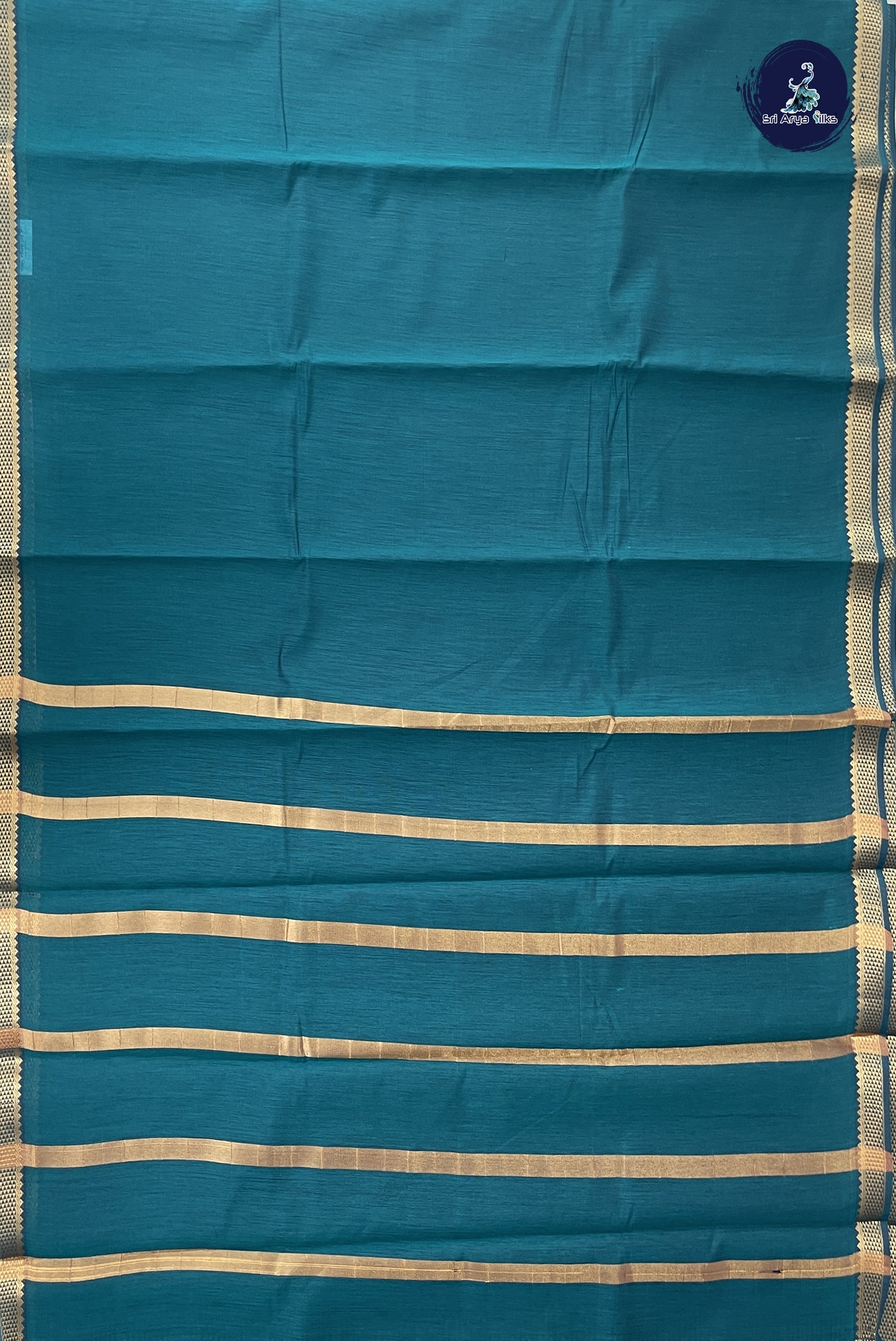 Sapphire Green Budget Semi Silk Cotton Saree With Checked Pattern