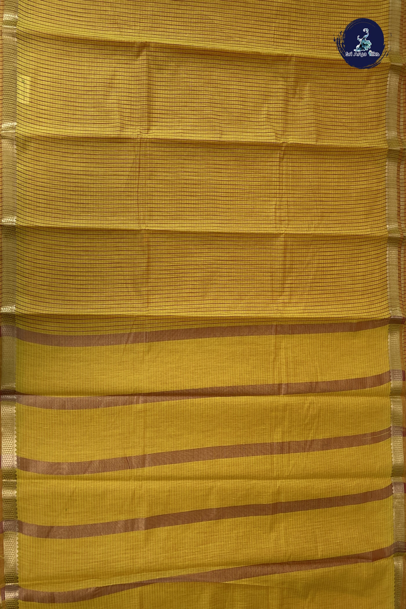 Yellow Budget Semi Silk Cotton Saree With Checked Pattern