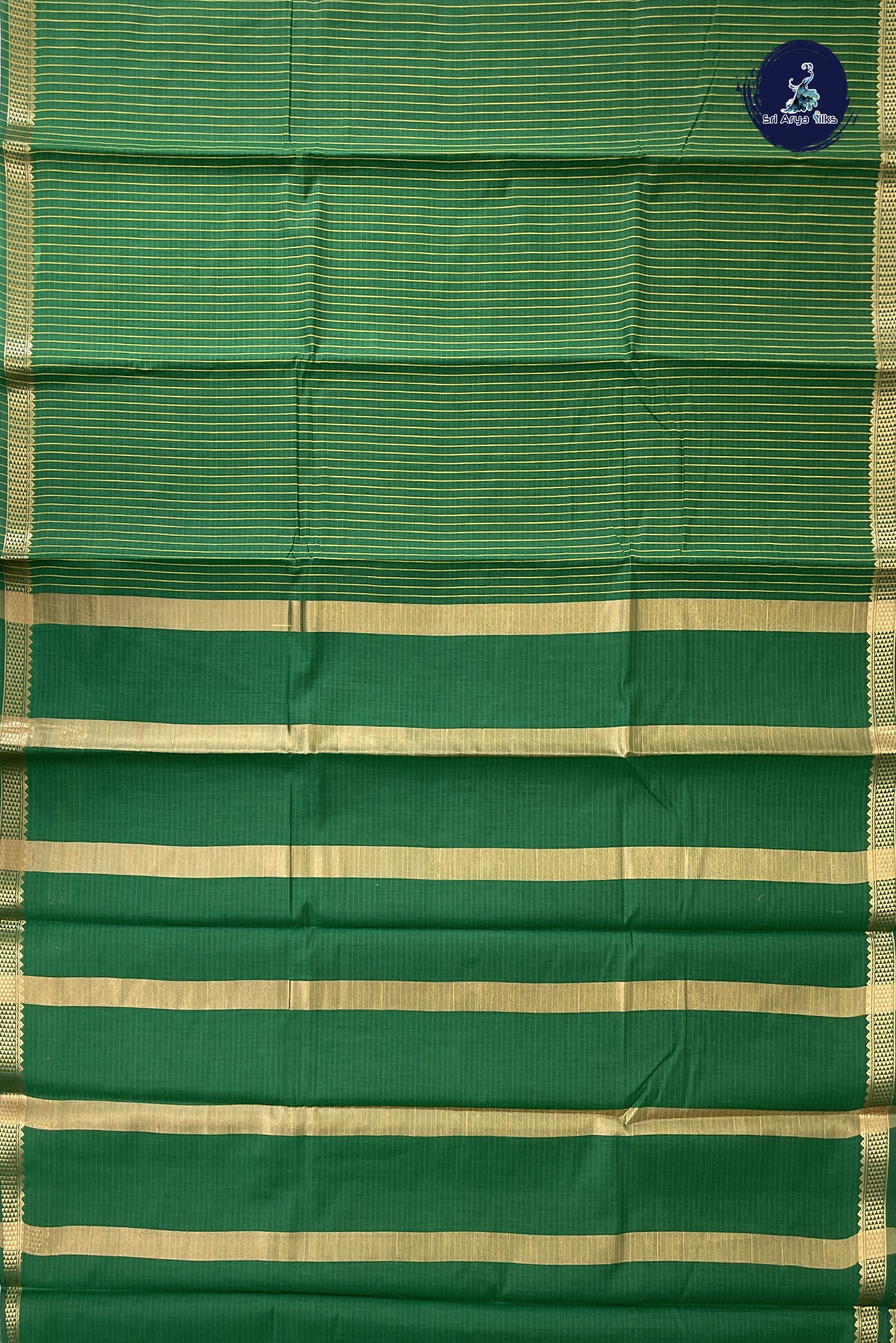 Green Budget Semi Silk Cotton Saree With Checked Pattern