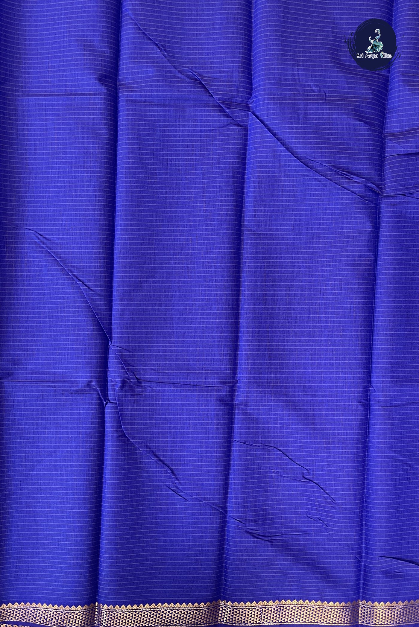 MS Blue Budget Semi Silk Cotton Saree With Checked Pattern