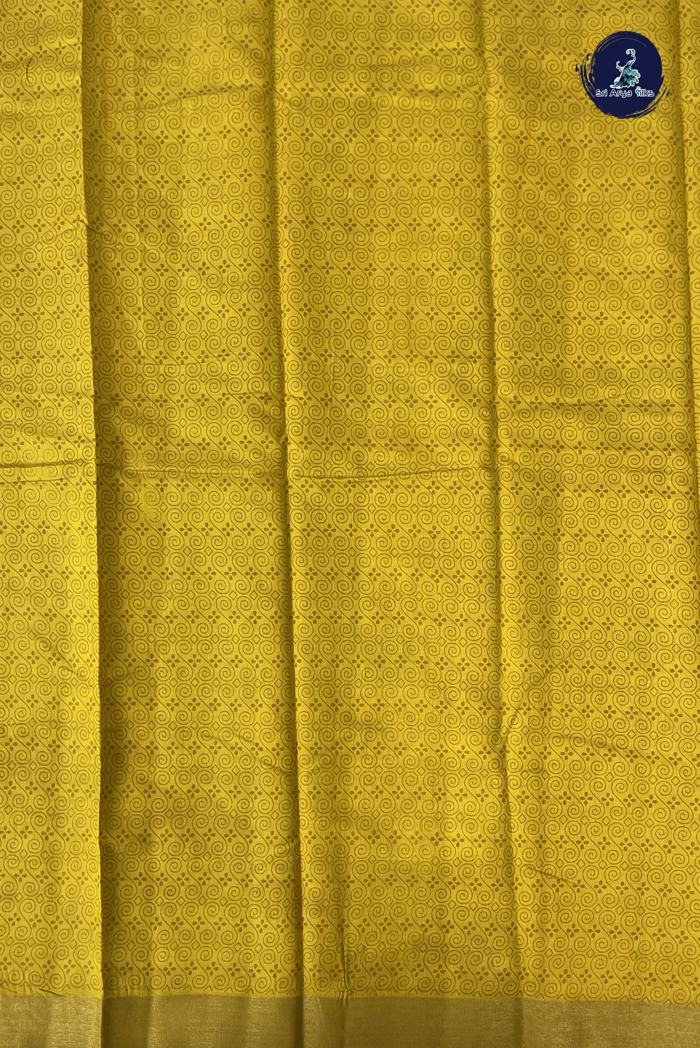 Yellow Semi Tussar Saree With Printed Pattern