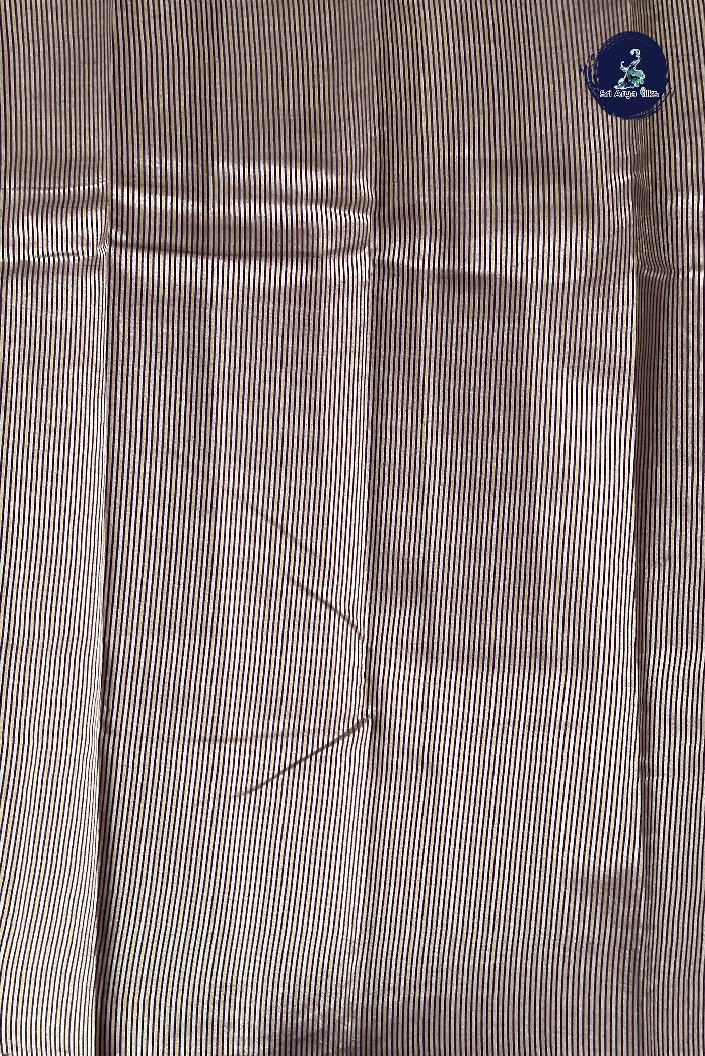 Dark Brinjal Semi Tussar Saree With Zari Buttas Pattern