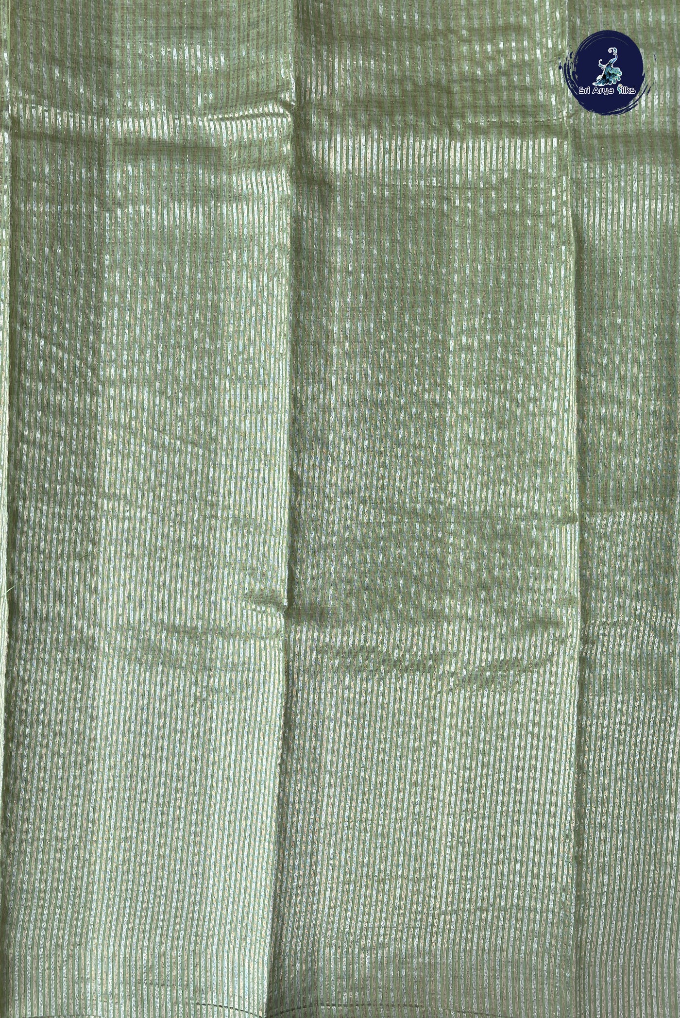 Pastel Green Semi Tussar Saree With Zari Buttas Pattern