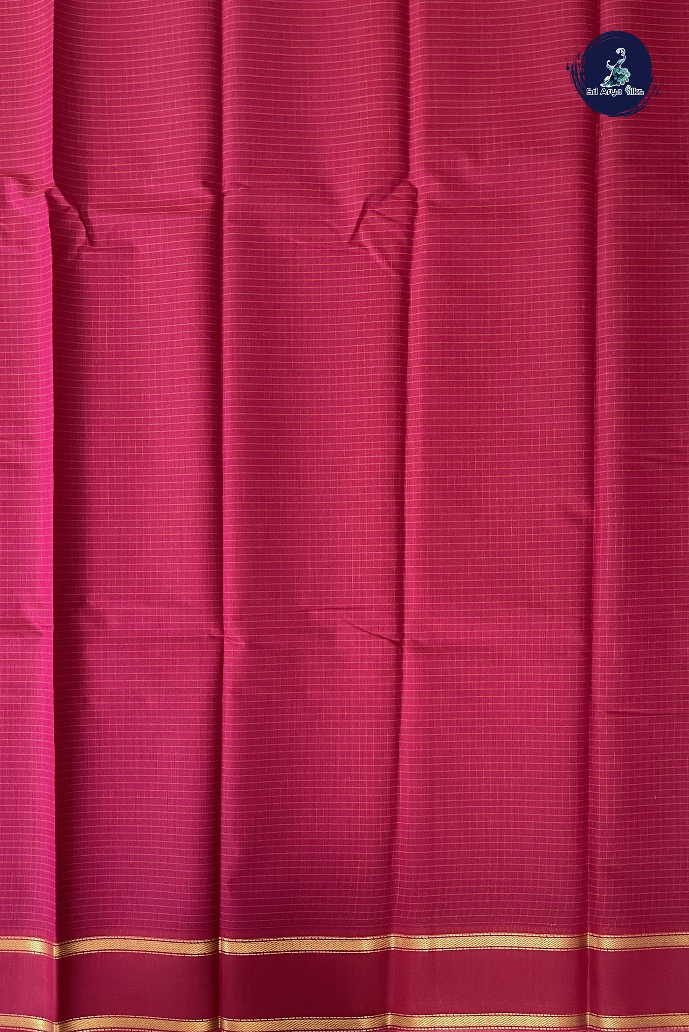 Pinkish Maroon Budget Semi Silk Cotton Saree With Checked Pattern