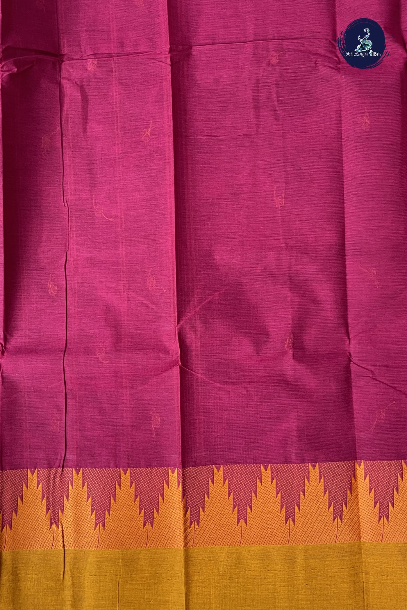 BeetRoot Shade Kanchi Cotton Saree With Buttas Pattern