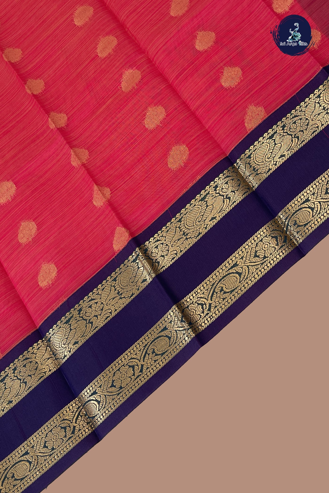 Pink Budget Semi Silk Cotton Saree With Zari Buttas Pattern