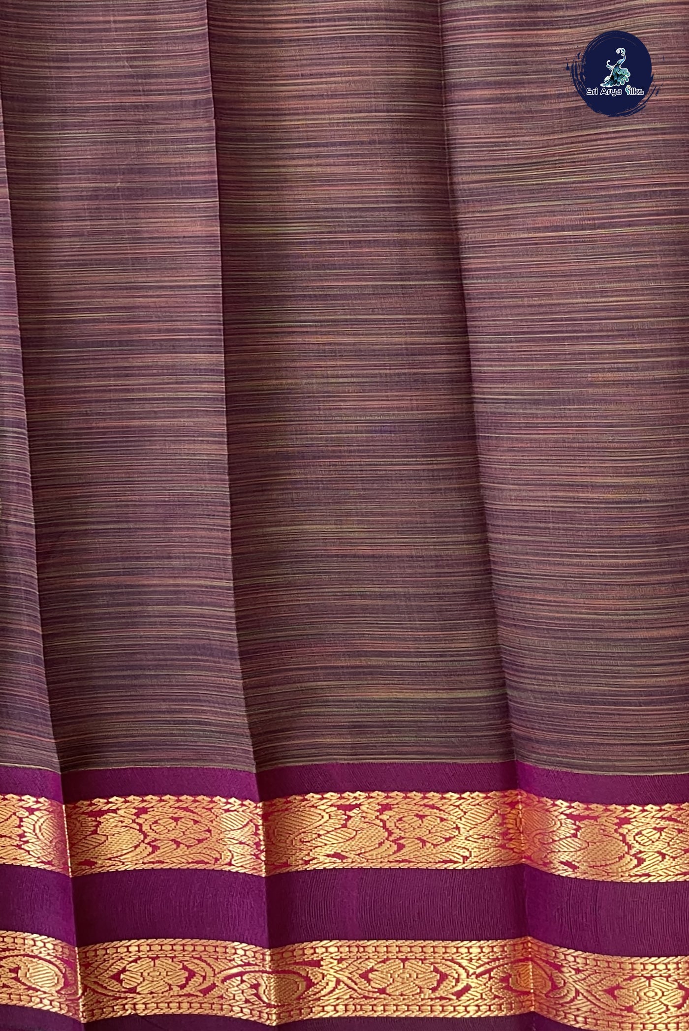 Dual Tone Grey Budget Semi Silk Cotton Saree With Zari Buttas Pattern