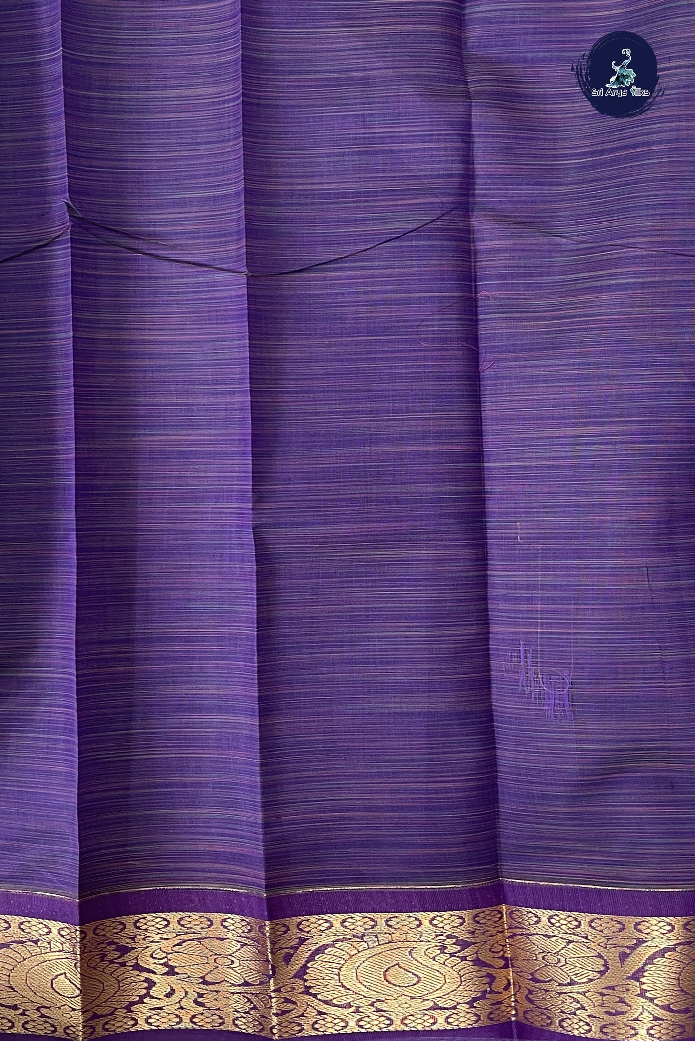 Copper Sulphate Blue Budget Semi Silk Cotton Saree With Zari Buttas Pattern