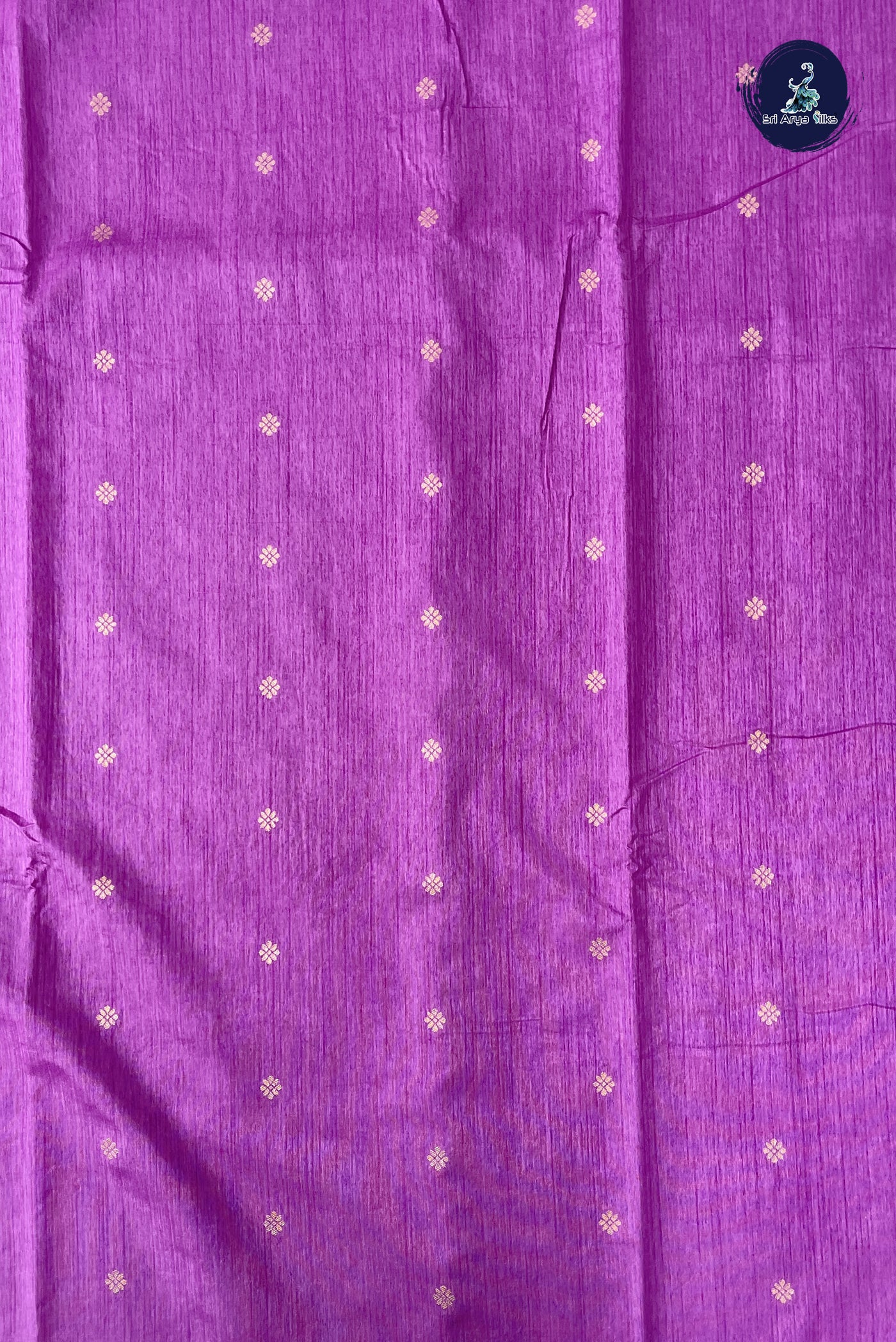Onion Pink Semi Tussar Saree With Zari Buttas Pattern