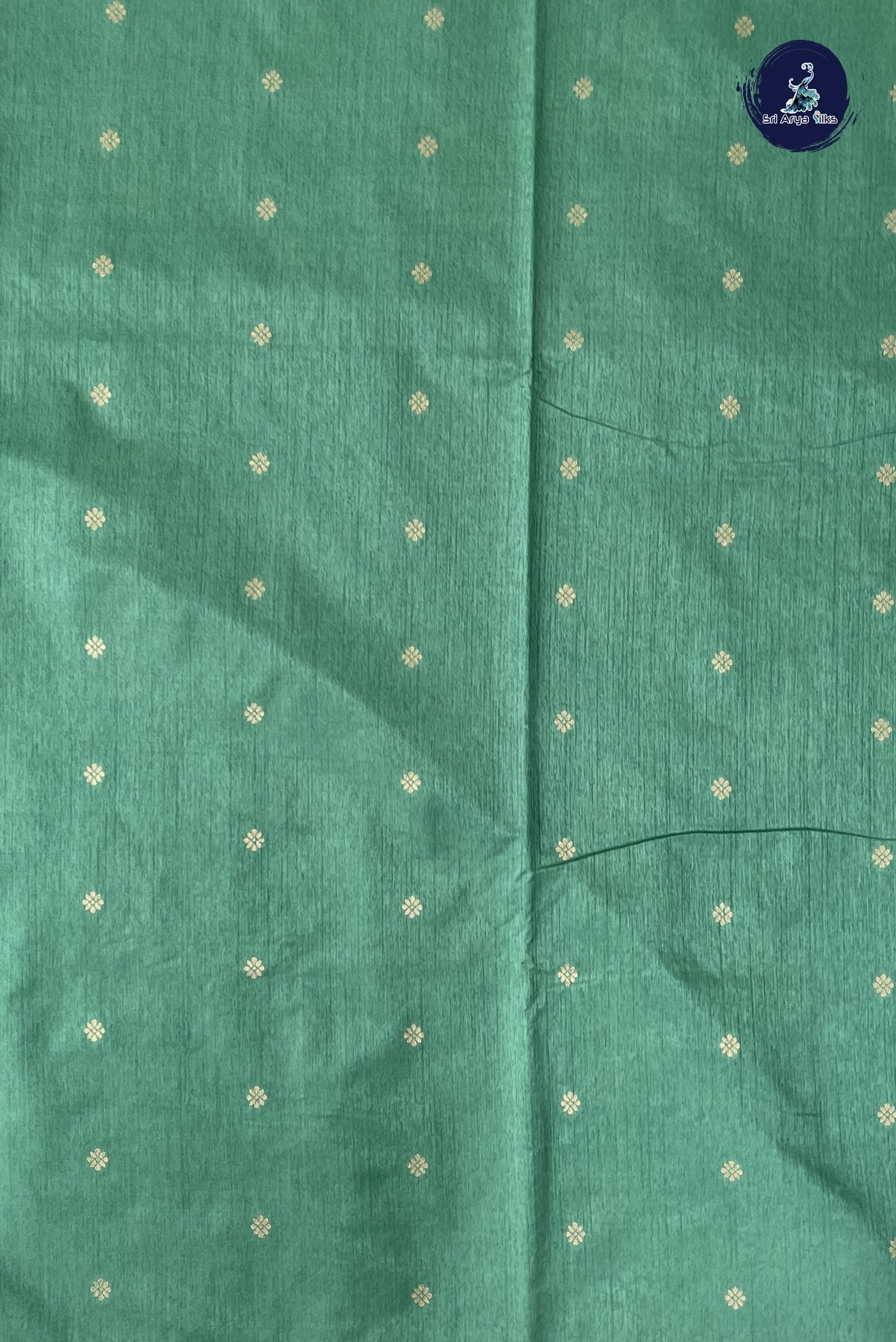 Pastel Green Semi Tussar Saree With Zari Buttas Pattern