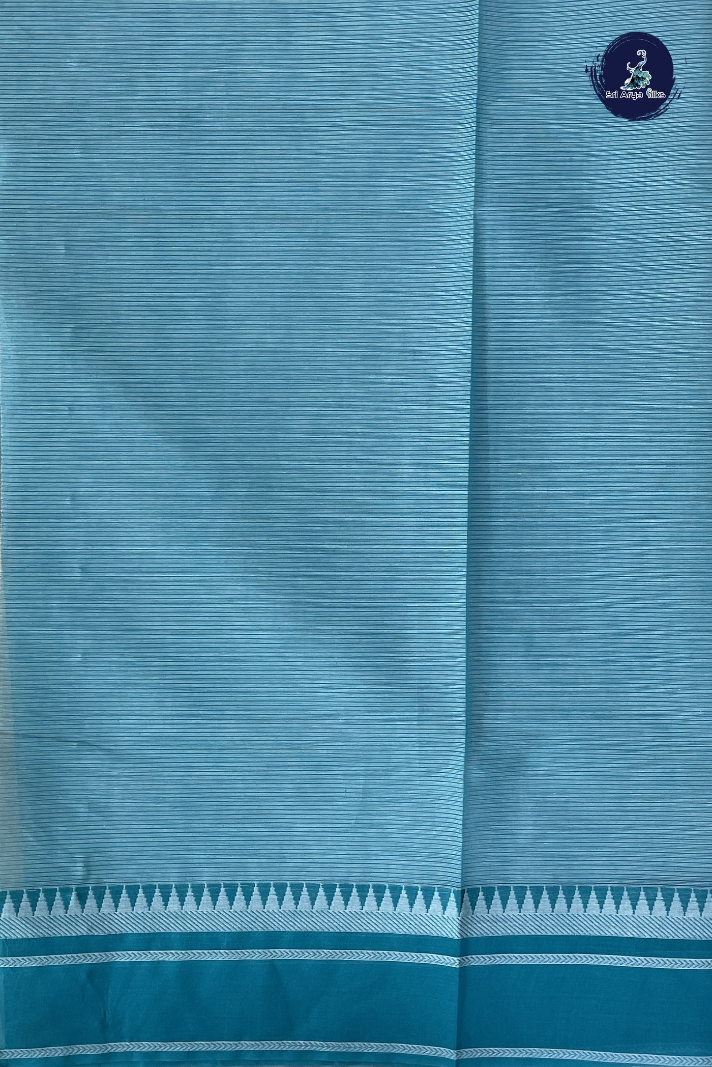 Chikku Shade Cotton Saree With Doria Lines Pattern