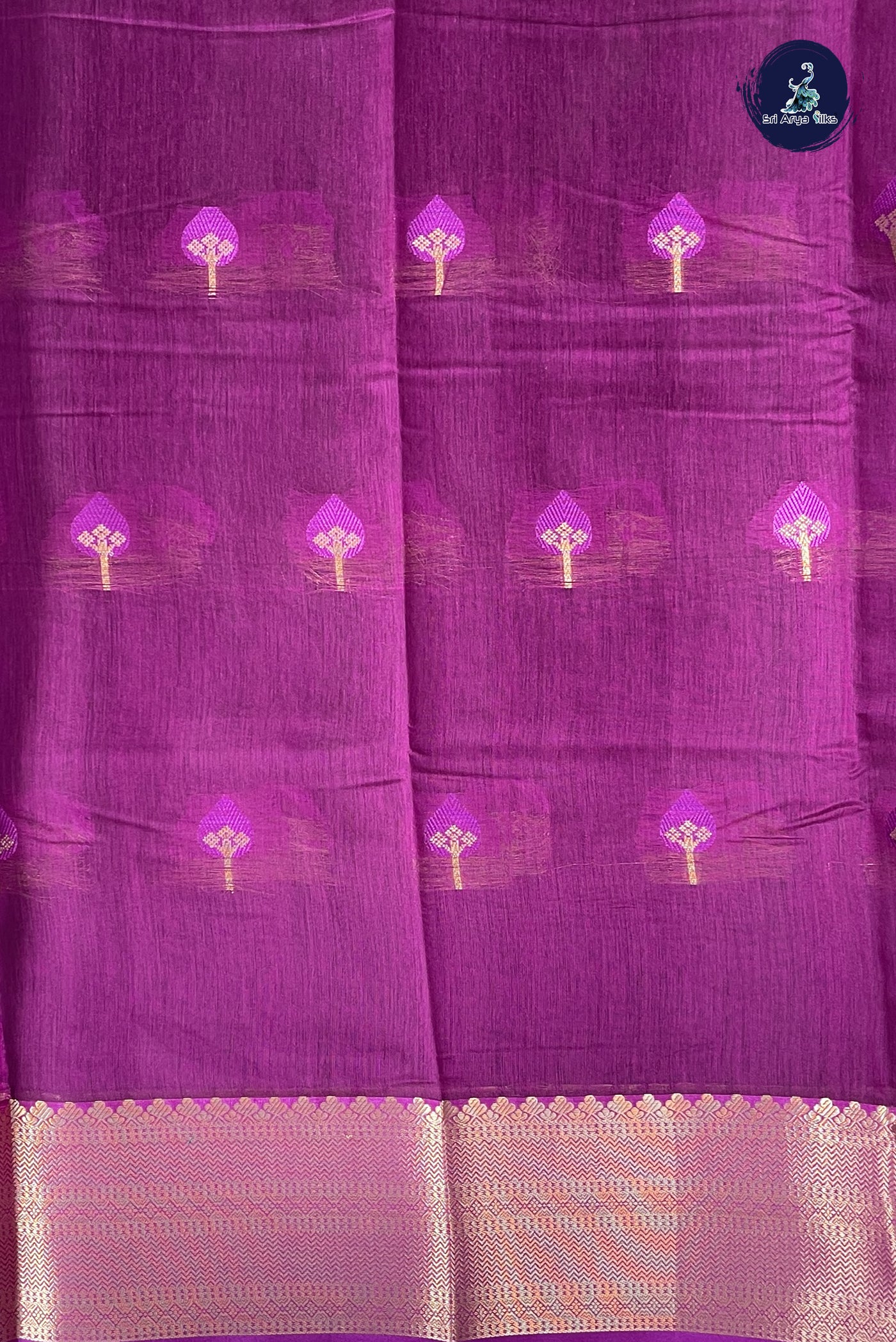 Green Mangalgiri Cotton Saree With Zari Buttas Pattern