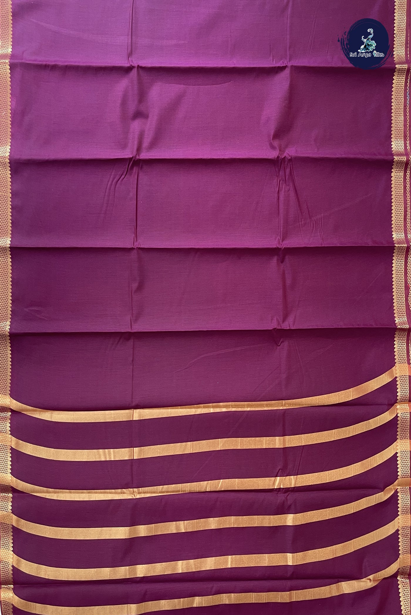 Burgundy Budget Semi Silk Cotton Saree With Plain Pattern