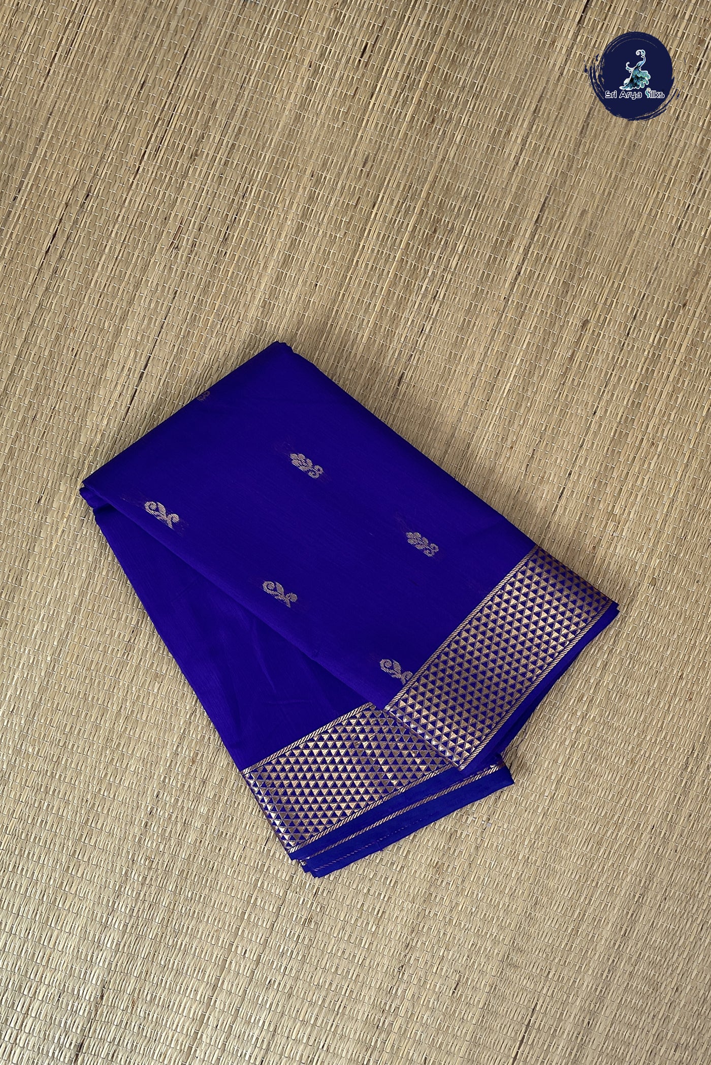 Violet Budget Semi Silk Cotton Saree With Zari Buttas Pattern