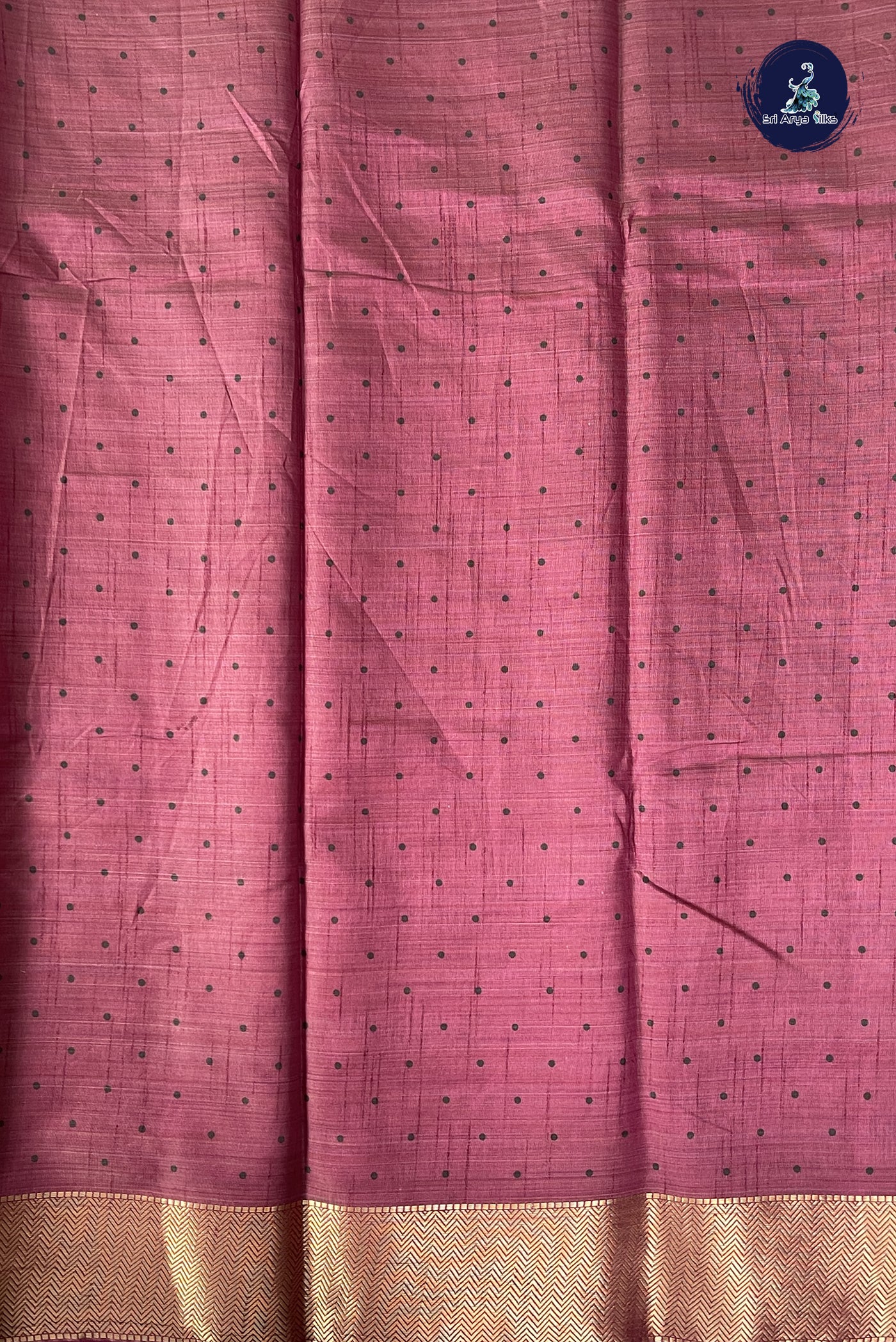 Burgundy Semi Tussar Saree With Printed Pattern