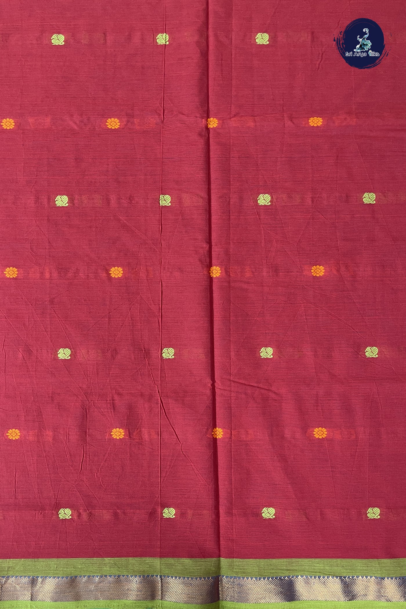 Dual Tone Purple Kanchi Cotton Saree With Buttas Pattern