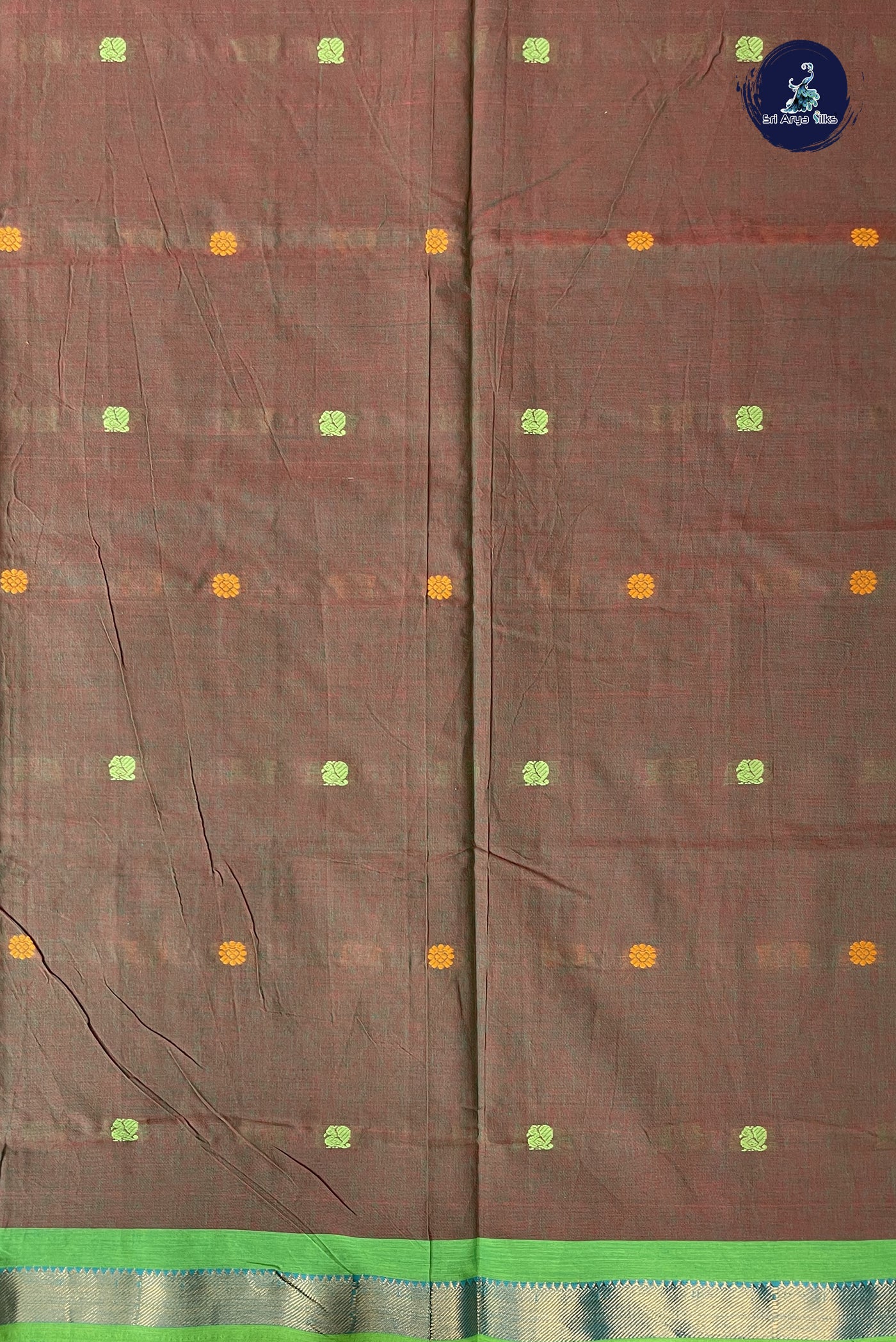 Dual Tone Purple Kanchi Cotton Saree With Buttas Pattern